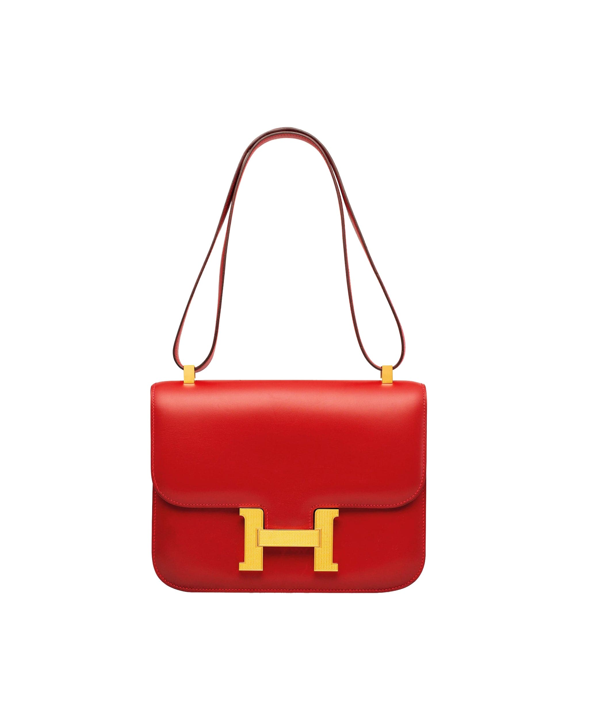 Hermes Rouge Casaque Red Epsom Constance MM 24 25 Handbag Bag Birkin –  MAISON de LUXE
