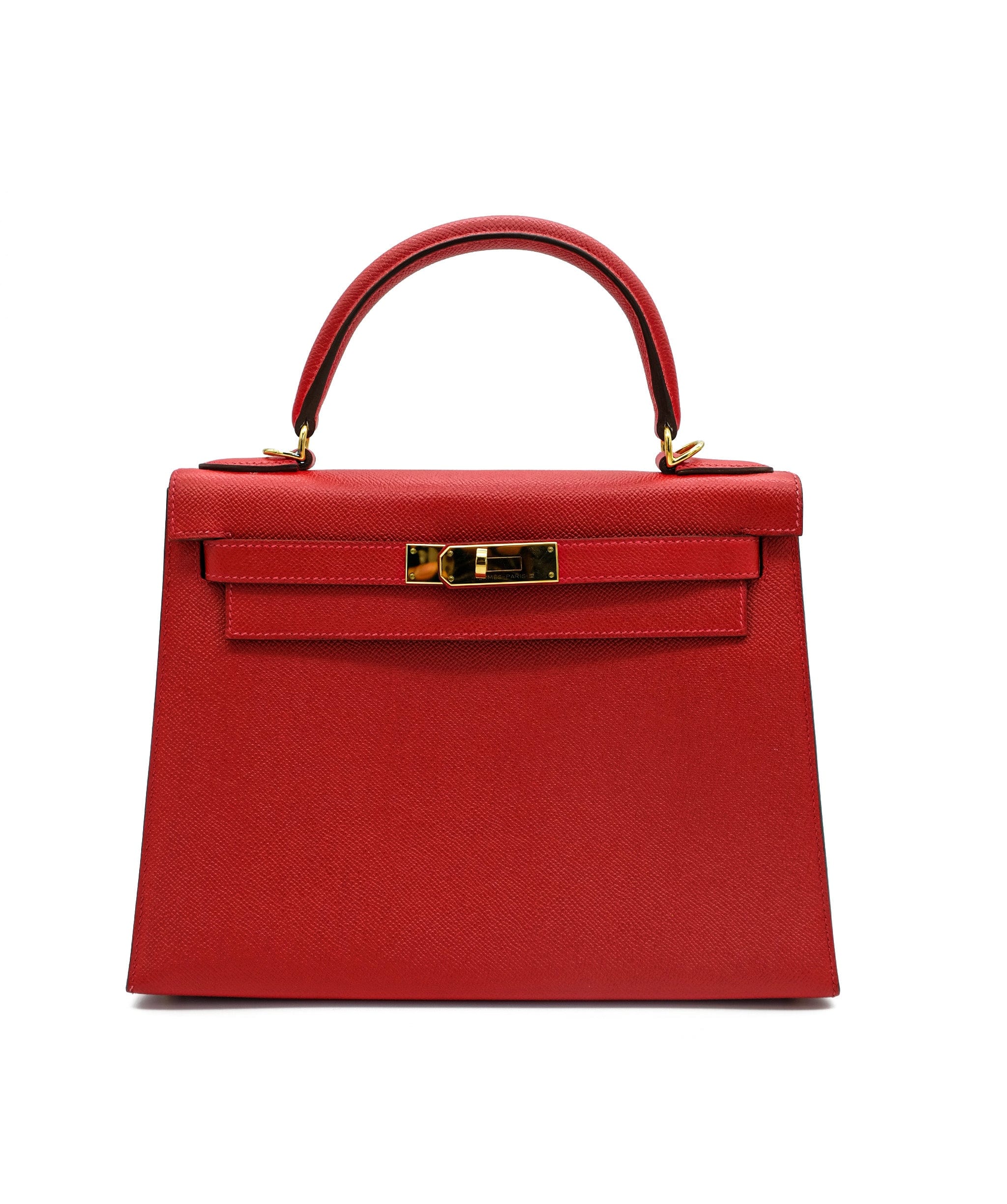 Hermès Kelly 25 Sellier Epsom Rouge Casaque GHW - Kaialux