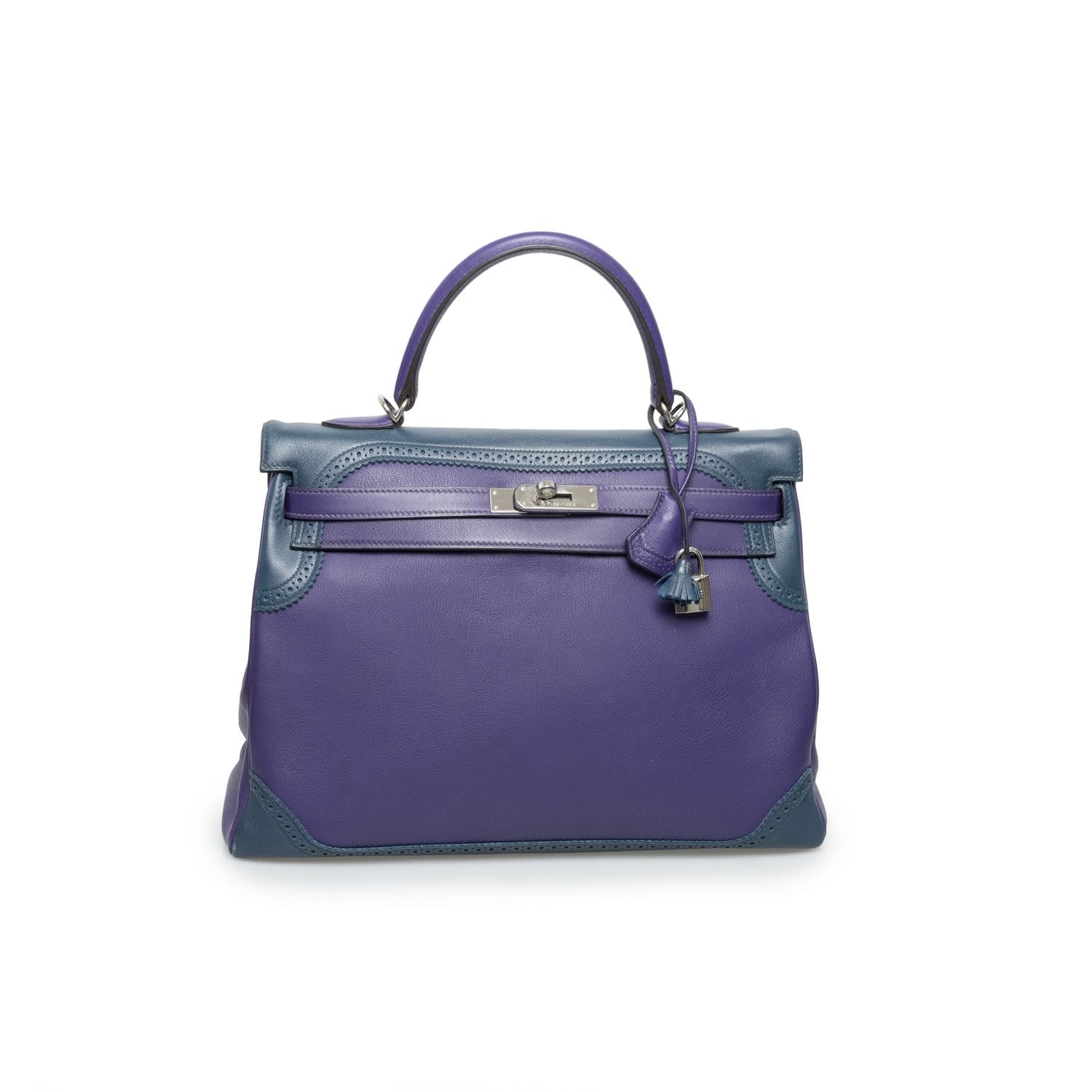 Pre-owned Hermes Ghillies Kelly Retourne 32 Bleu Saphir, Bleu Iris and –  Madison Avenue Couture