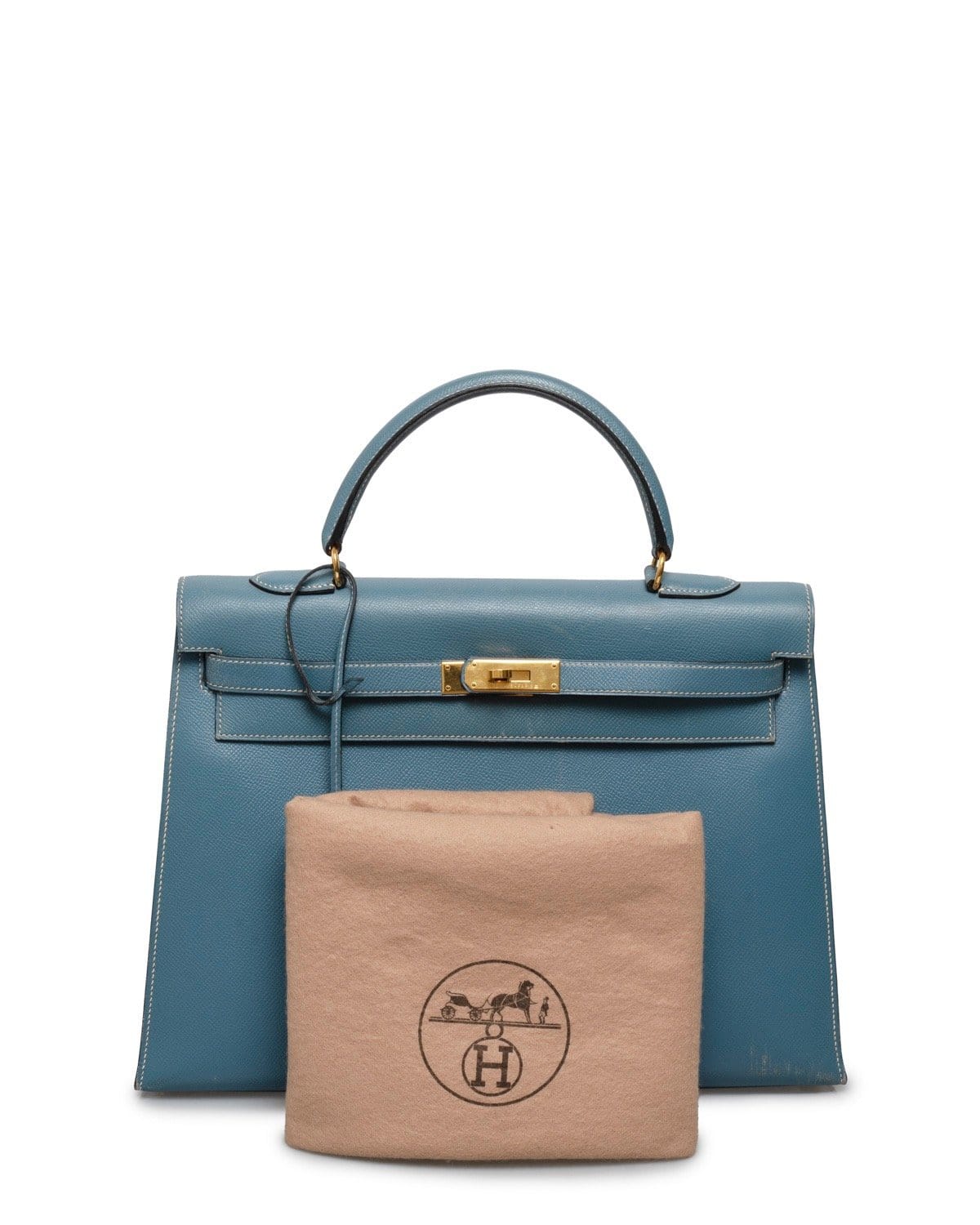 HERMES mini Kelly Bag Strap Blue Courchevel – AMORE Vintage Tokyo