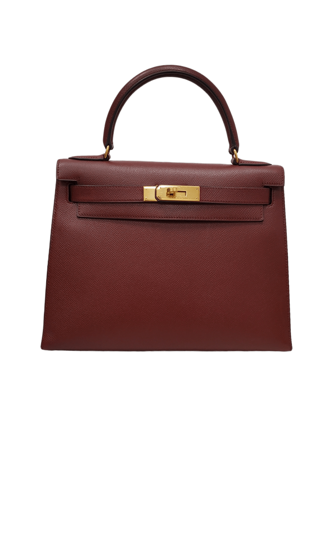 Hermes Kelly Sellier 28 Rouge H Courchevel GHW #T SYL1097