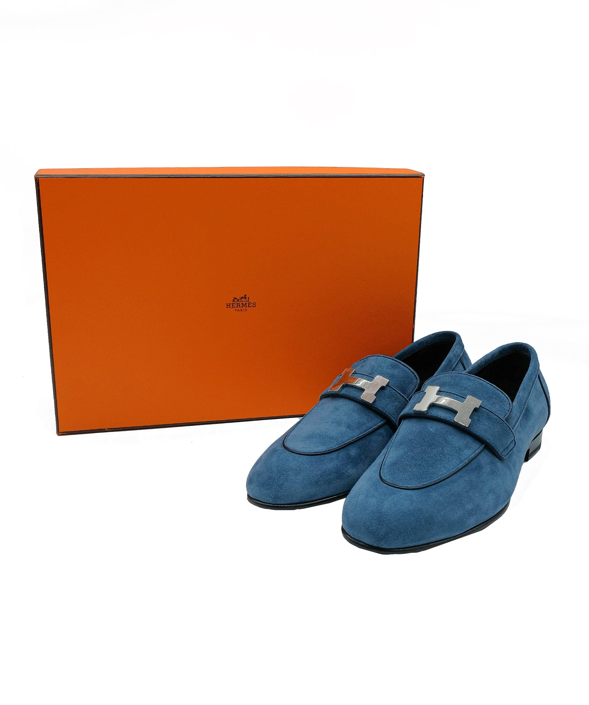 Hermès Hermes Blue Paris Loafer 37 RJC2092