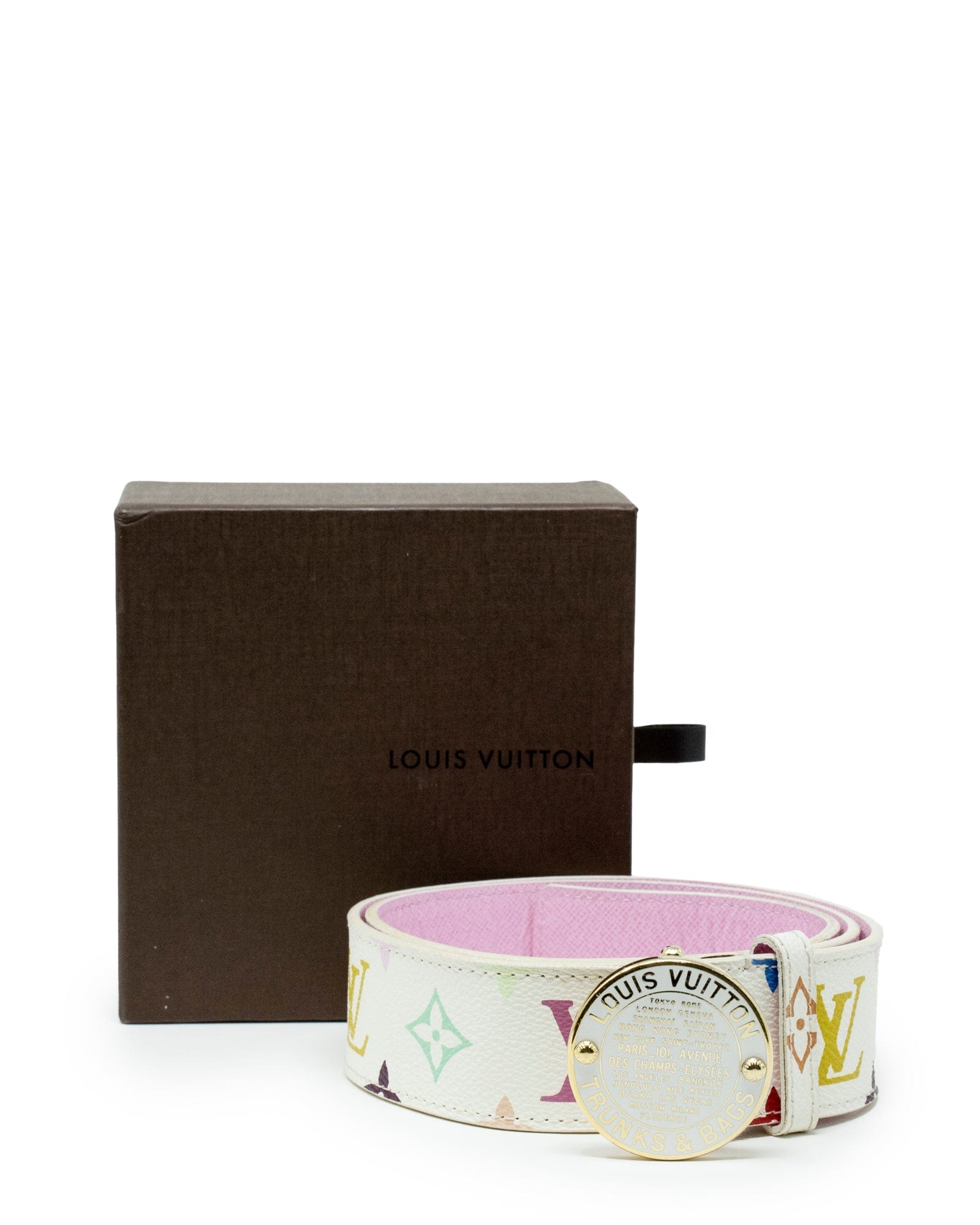 Louis Vuitton - Authenticated Belt - Leather Multicolour Abstract for Men, Never Worn, with Tag