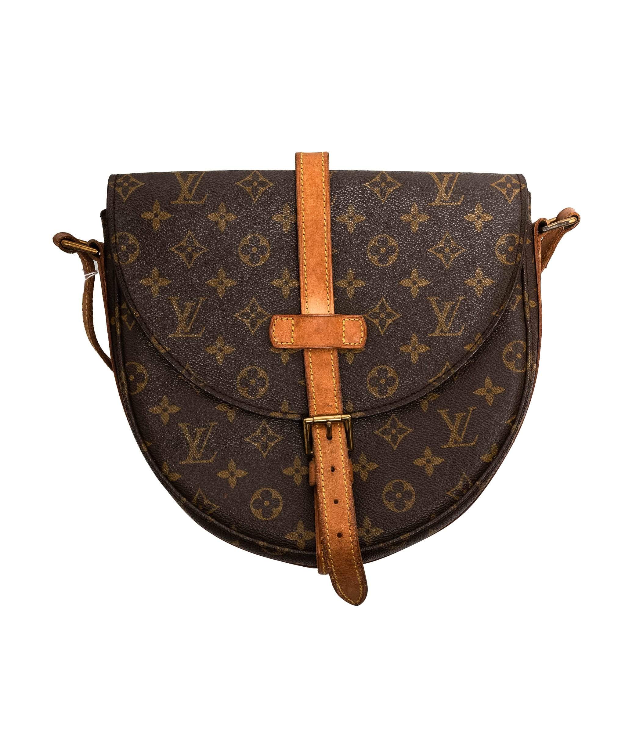 Authentic Louis Vuitton Chantilly MM Shoulder Bag Crossbody Brown #20546