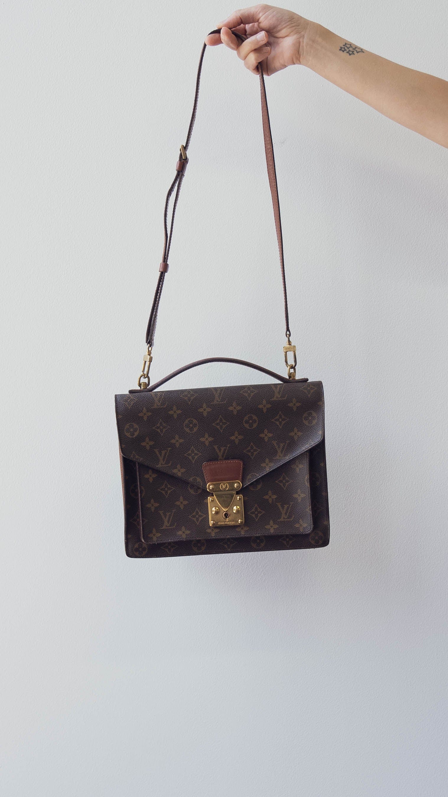 Louis Vuitton monogram Monceau 26 second clutch shoulder bag 2Way M51187  #5476P