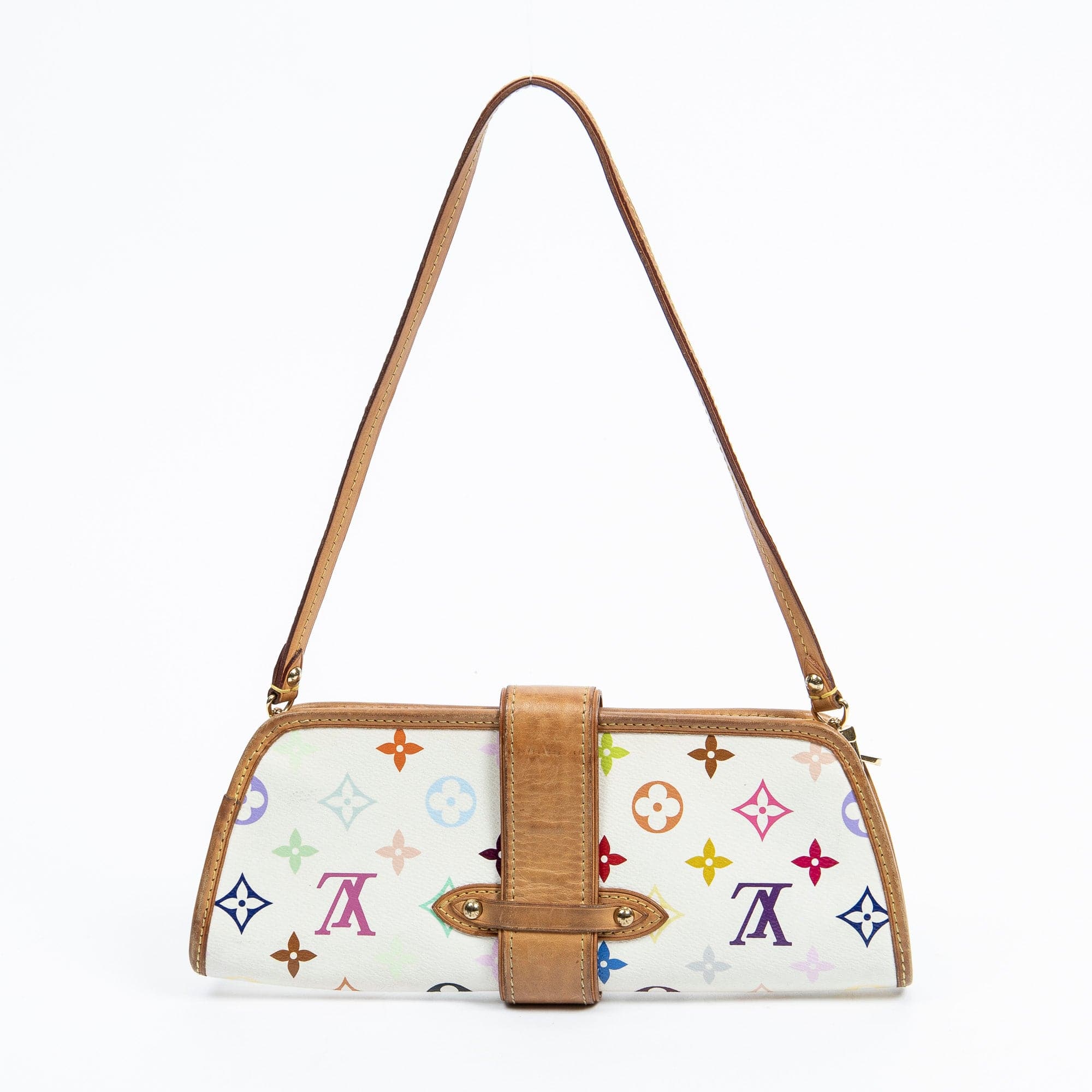 Louis Vuitton White Monogram Multicolore Shirley Pochette Bag