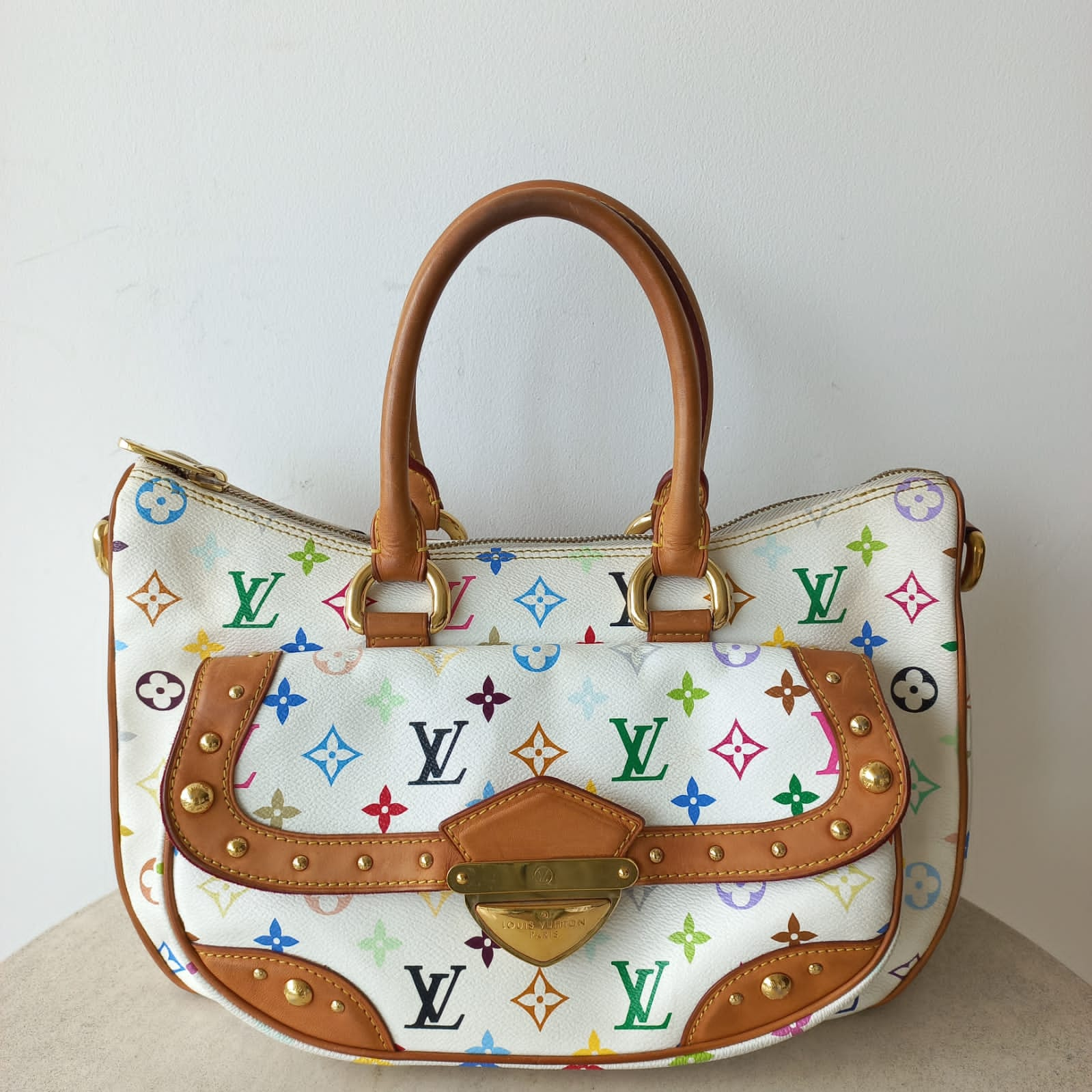 Louis Vuitton - Authenticated Rita Handbag - Cotton Multicolour for Women, Good Condition