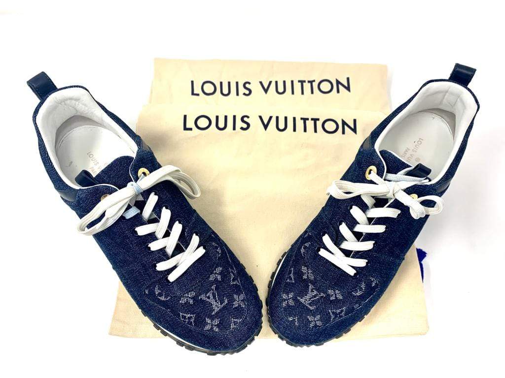 Louis Vuitton, Shoes, Authentic Louis Vuitton Idylle Logo Denim Thong  Sandals