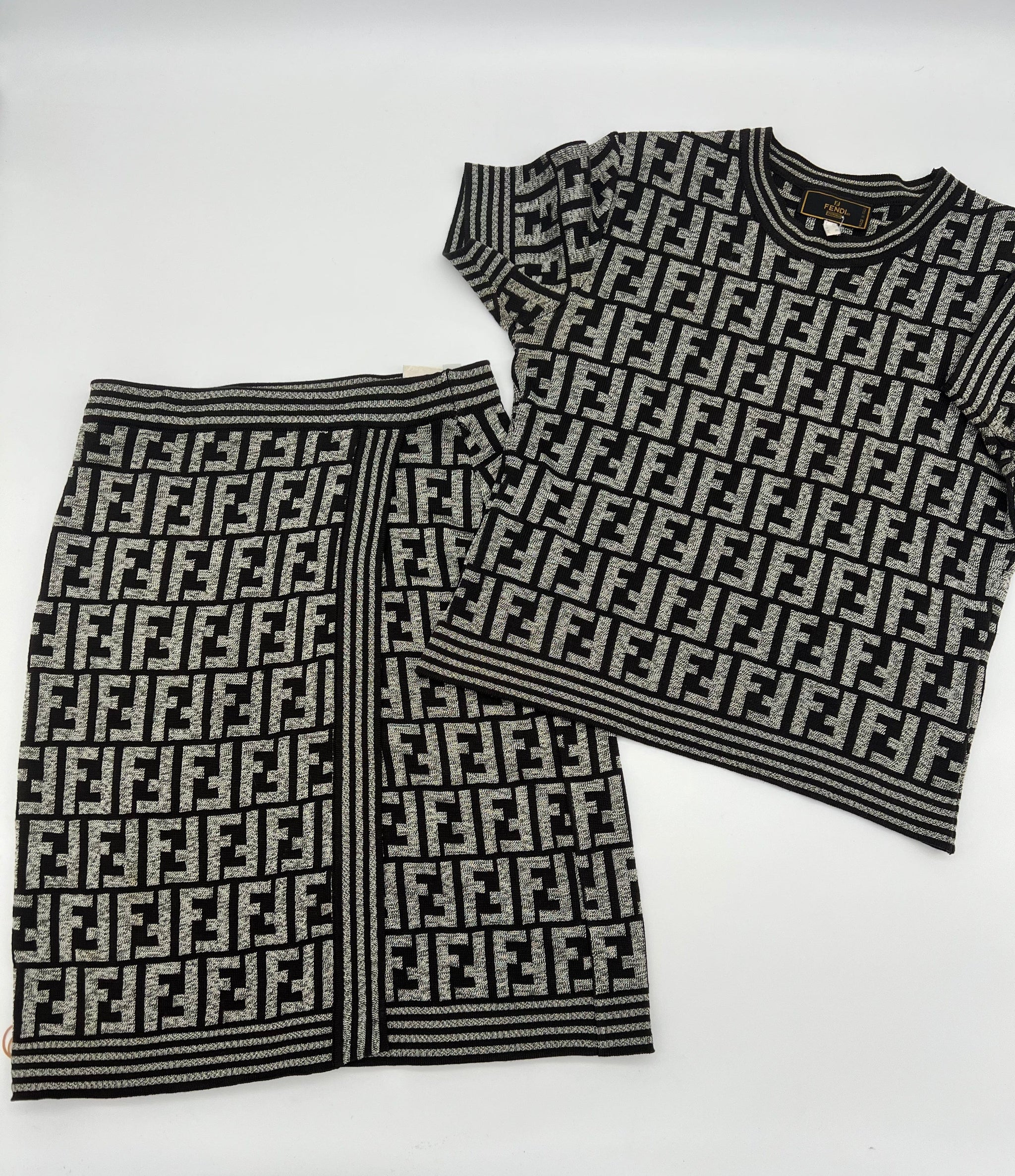 Fendi Zucca Knit Top & Skirt Set UIL1024 – LuxuryPromise