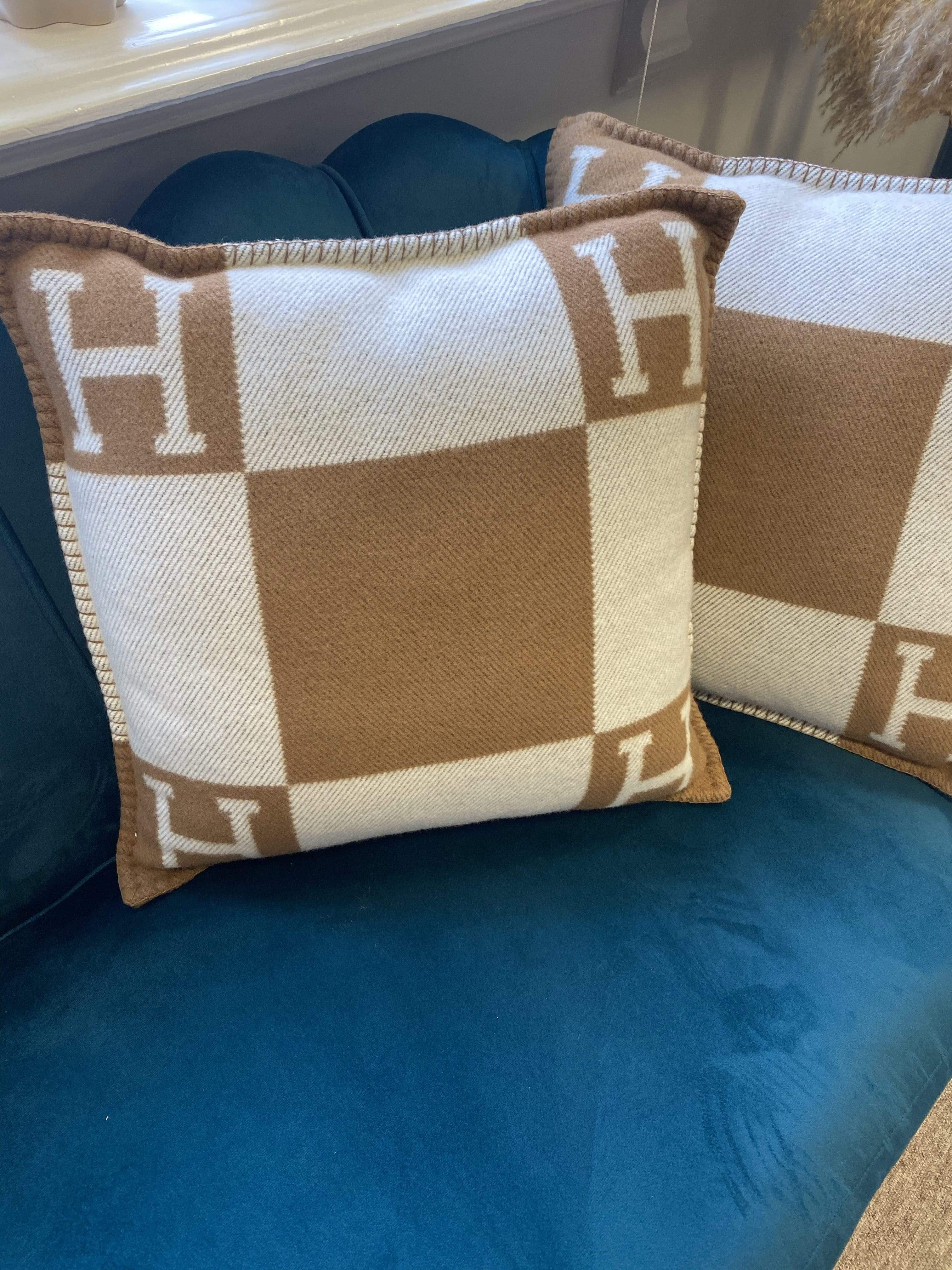 Hermes avalon pillow tan and ecru LuxuryPromise