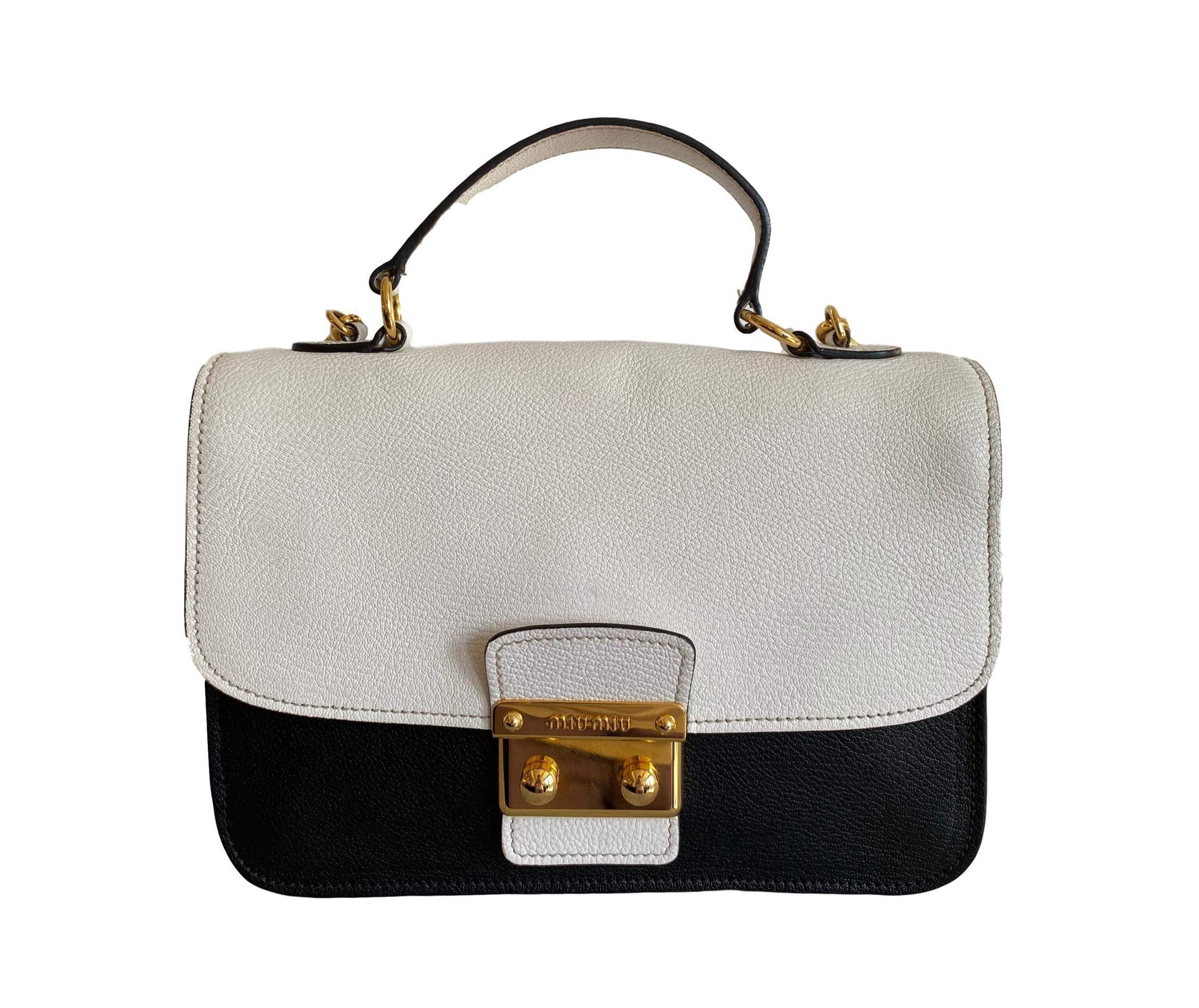 Miu Miu Black and White Madras Crossbody LuxuryPromise