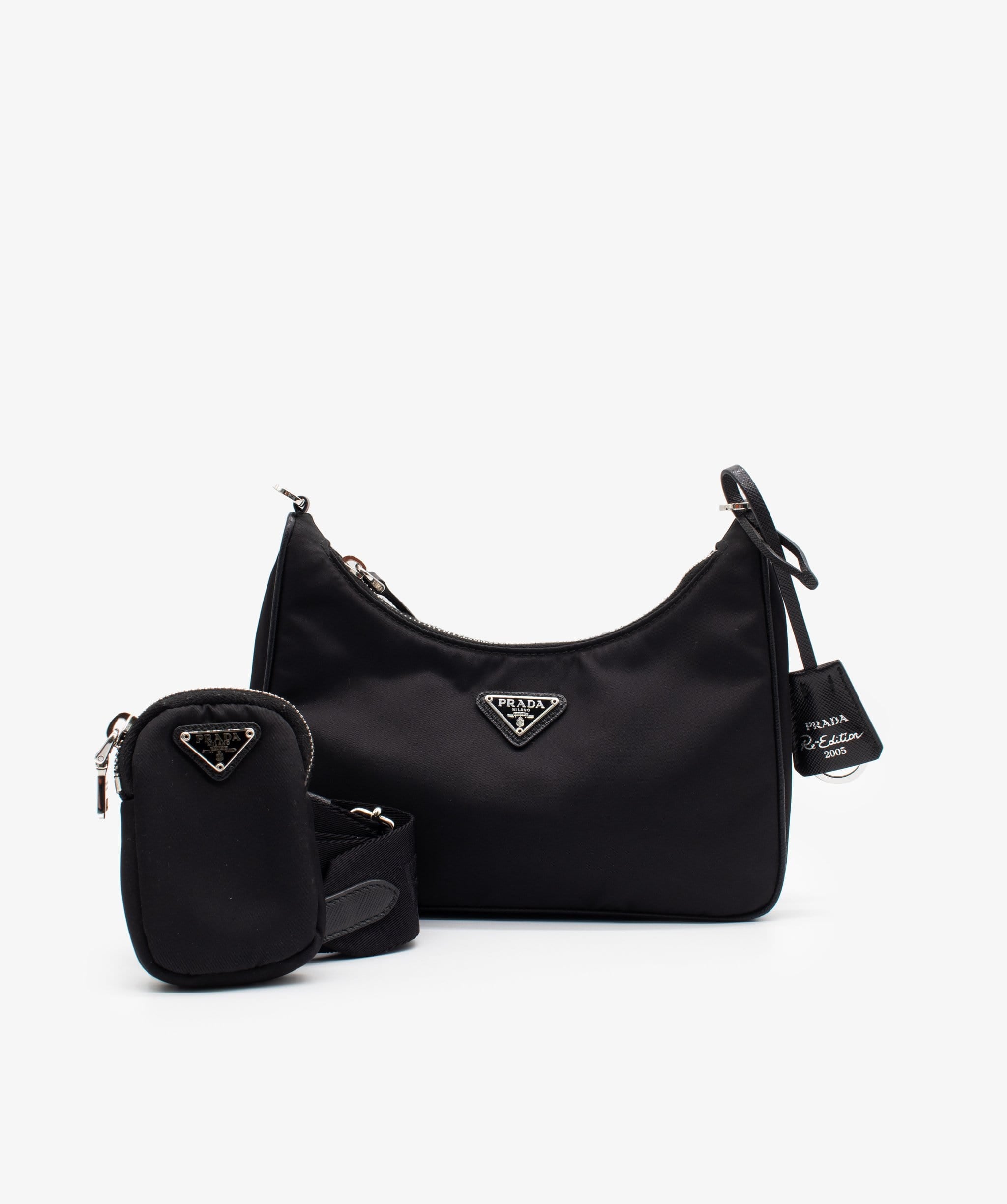 Re-Nylon Re-Edition 2005 bag in black, luxury bag, women's handbag –  YesFashionLuxe