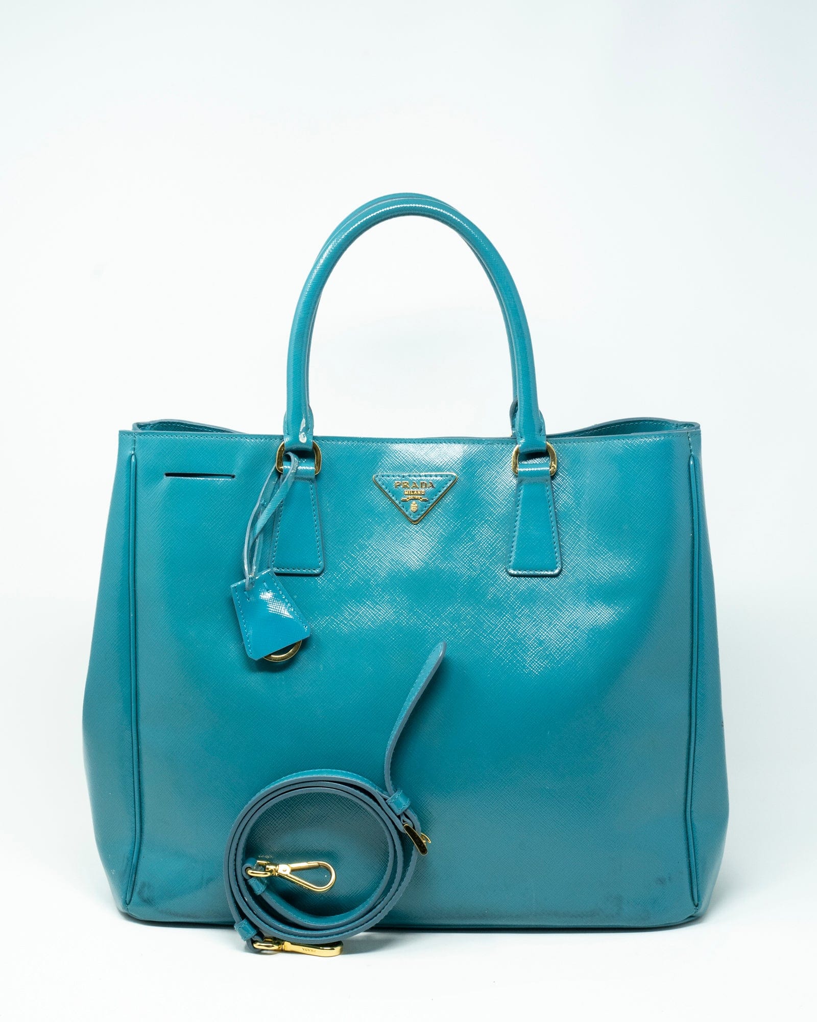 Prada Blue Saffiano Leather Tote Bag GHW AGL1937 LuxuryPromise