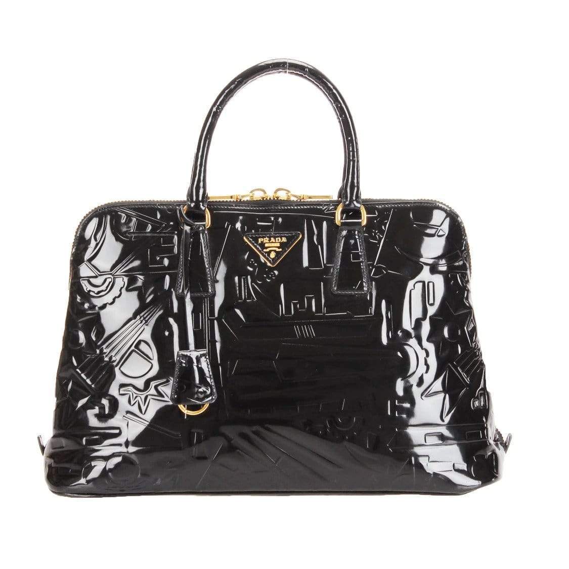 Prada Embossed Spazzolato Luxe Dome Handbag – LuxuryPromise