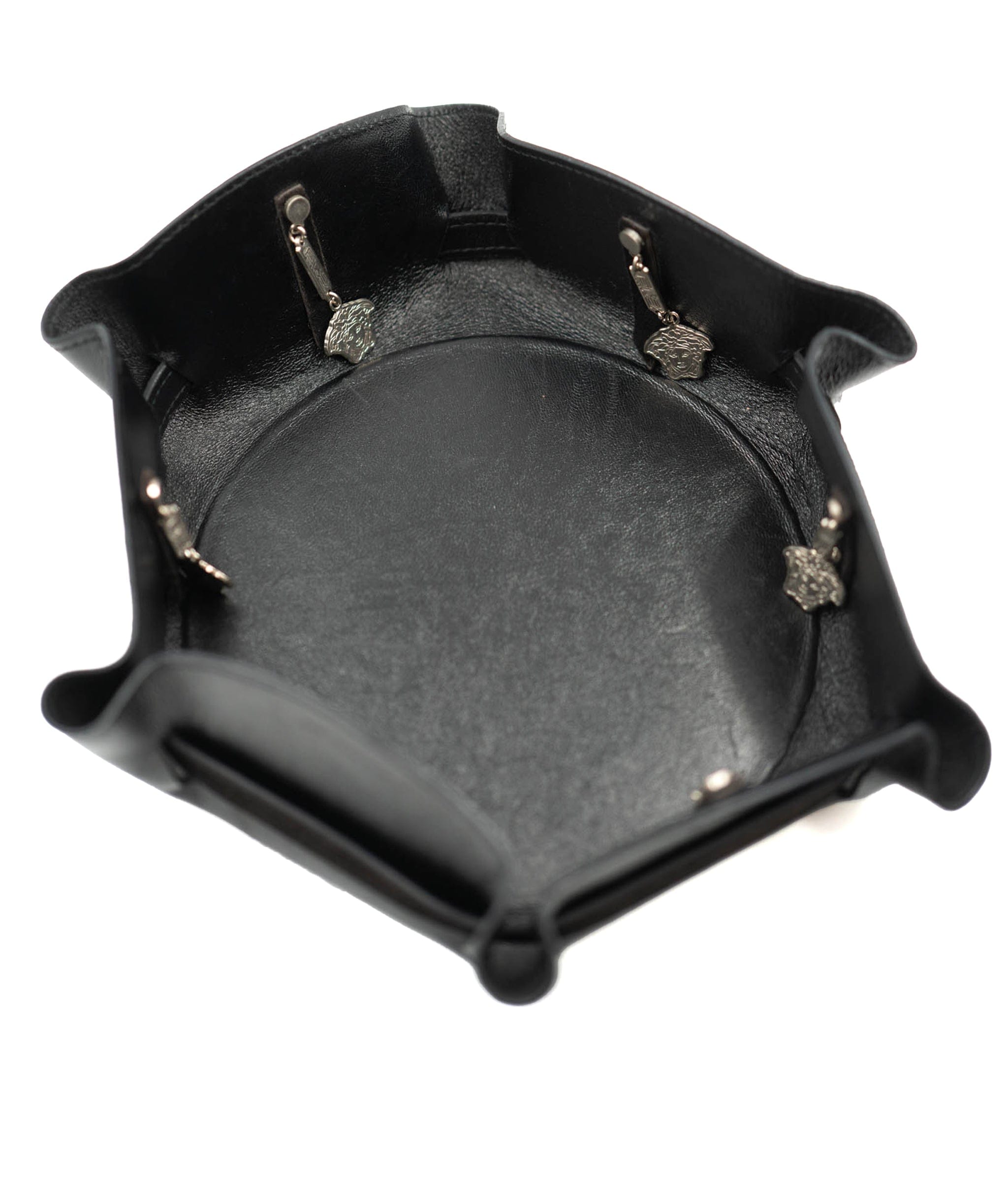 Versace Versace vintage black leather jewellery tray - AWC1704