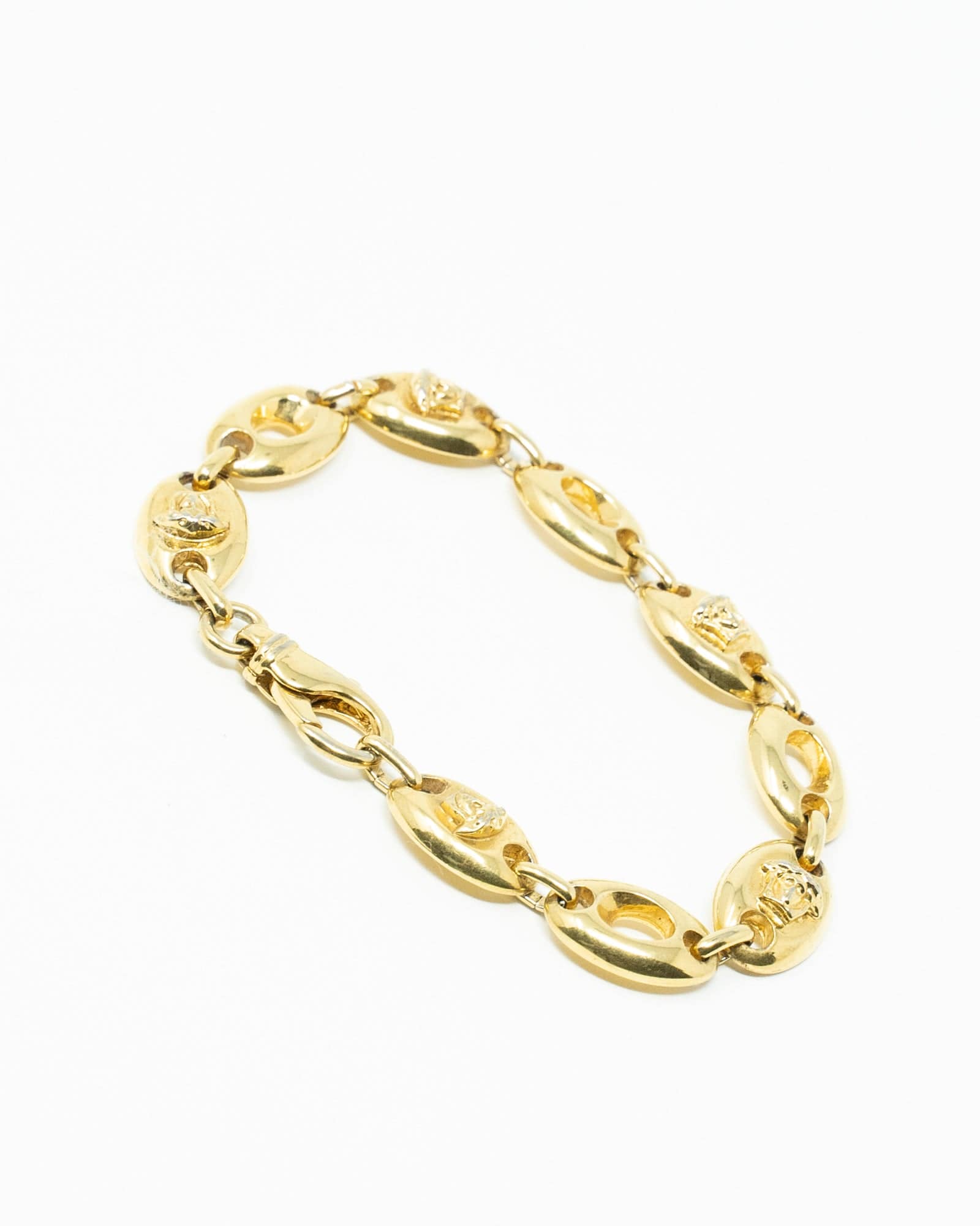 Versace Vintage Versace Oval Links Medusa Bracelet 1990s AEL1004