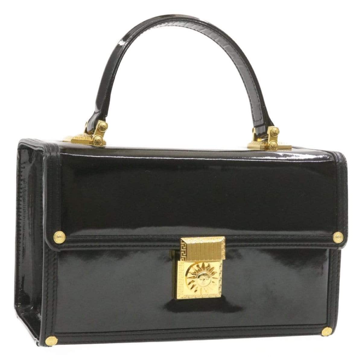 Patent leather handbag Gianni Versace Black in Patent leather - 28408019