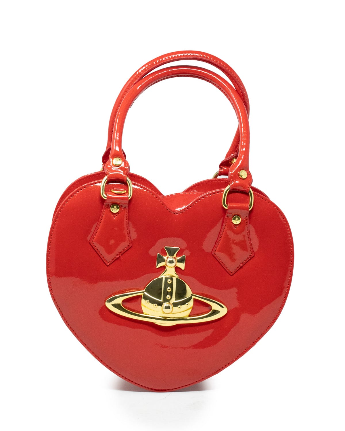 Vivienne Westwood Anglomania Embossed Heart Bag - Red Handle Bags, Handbags  - VWA21995