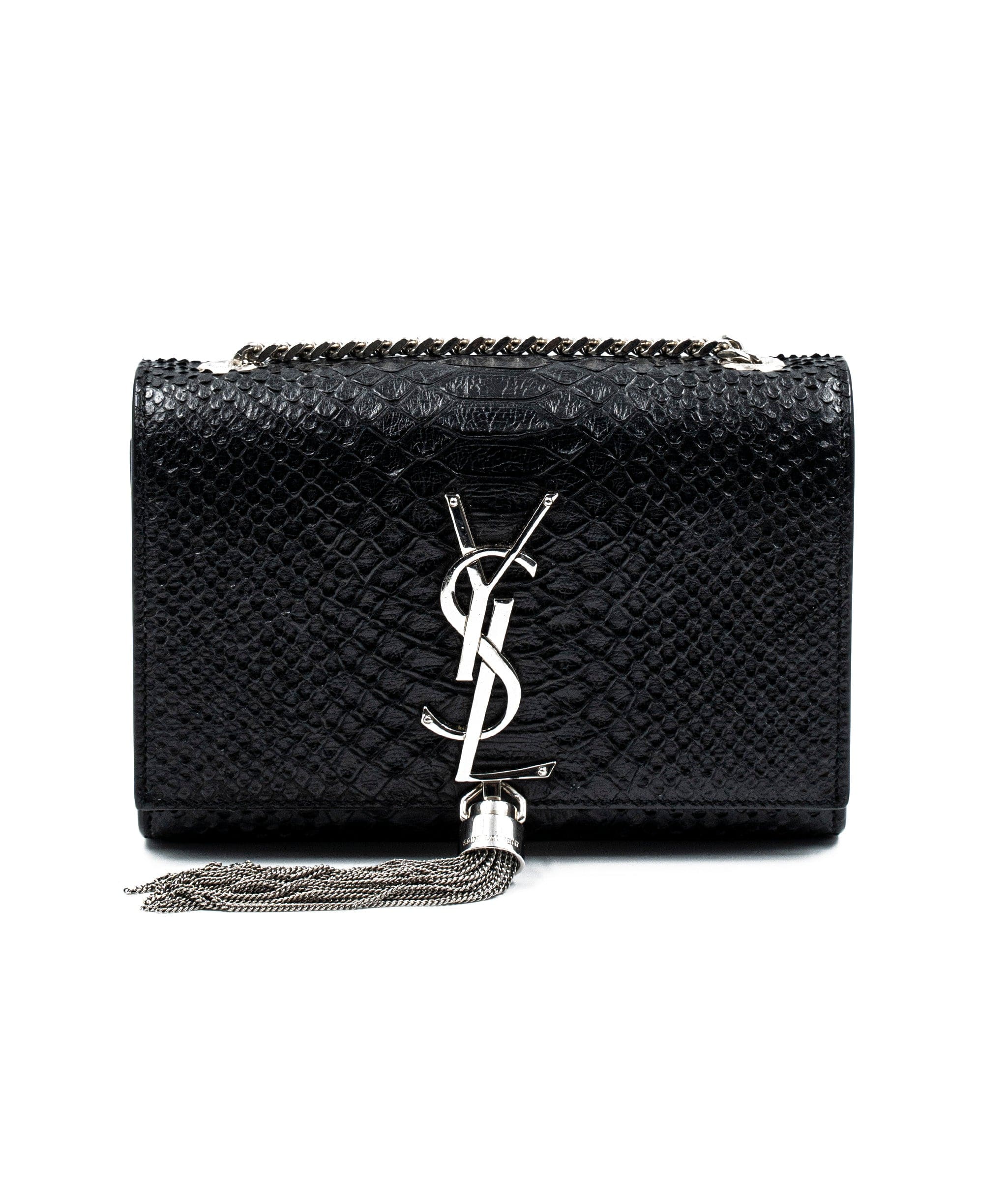 Saint laurent black snakeskin bag Clearance
