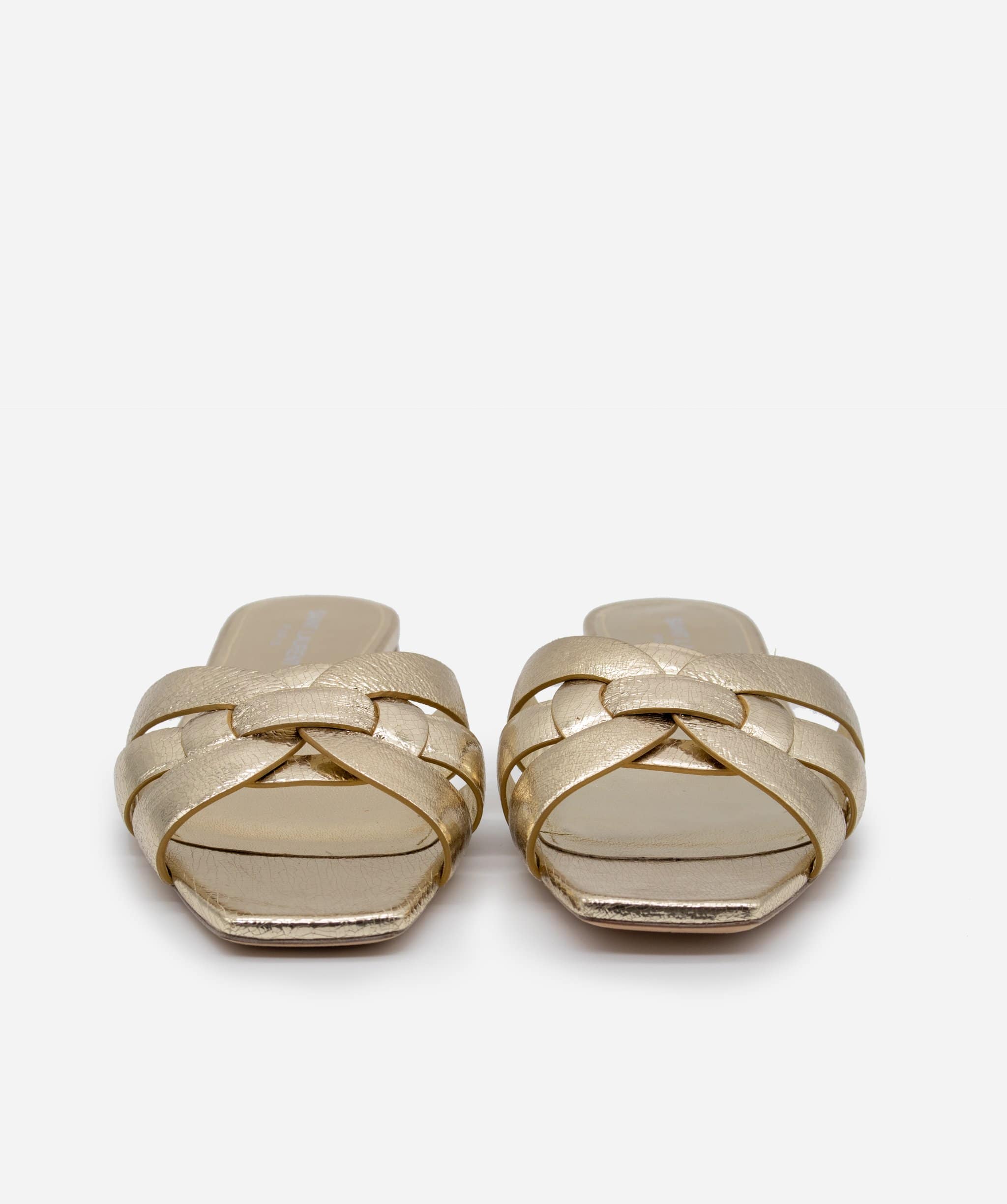 Ysl metallic sandals Clearance