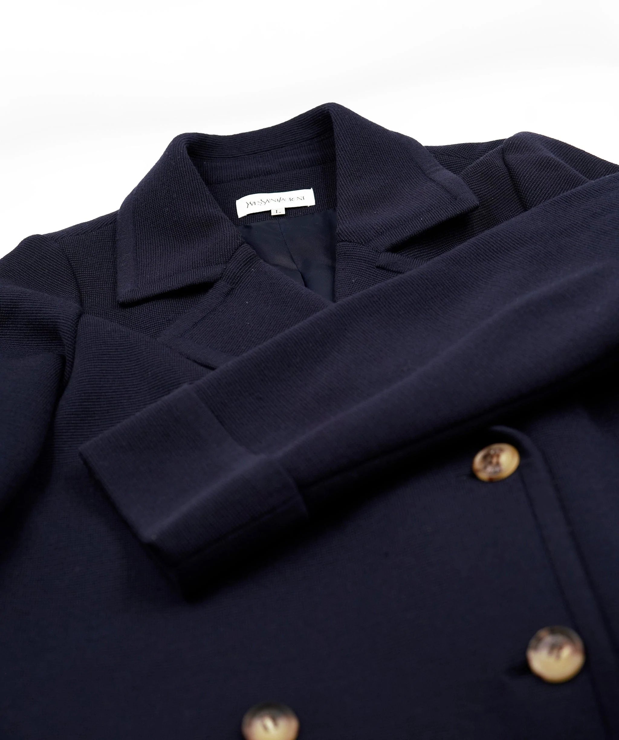 YSL Knit Coat Navy ASL5419 – Luxury Promise
