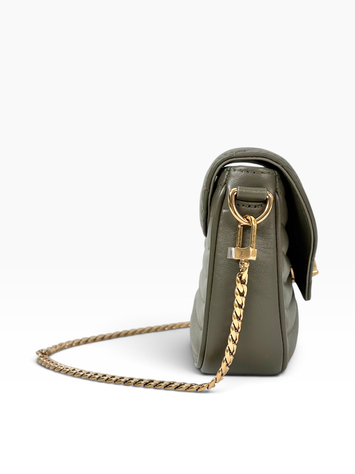 Louis Vuitton Green New Wave Calfskin Multi Pochette Bag
