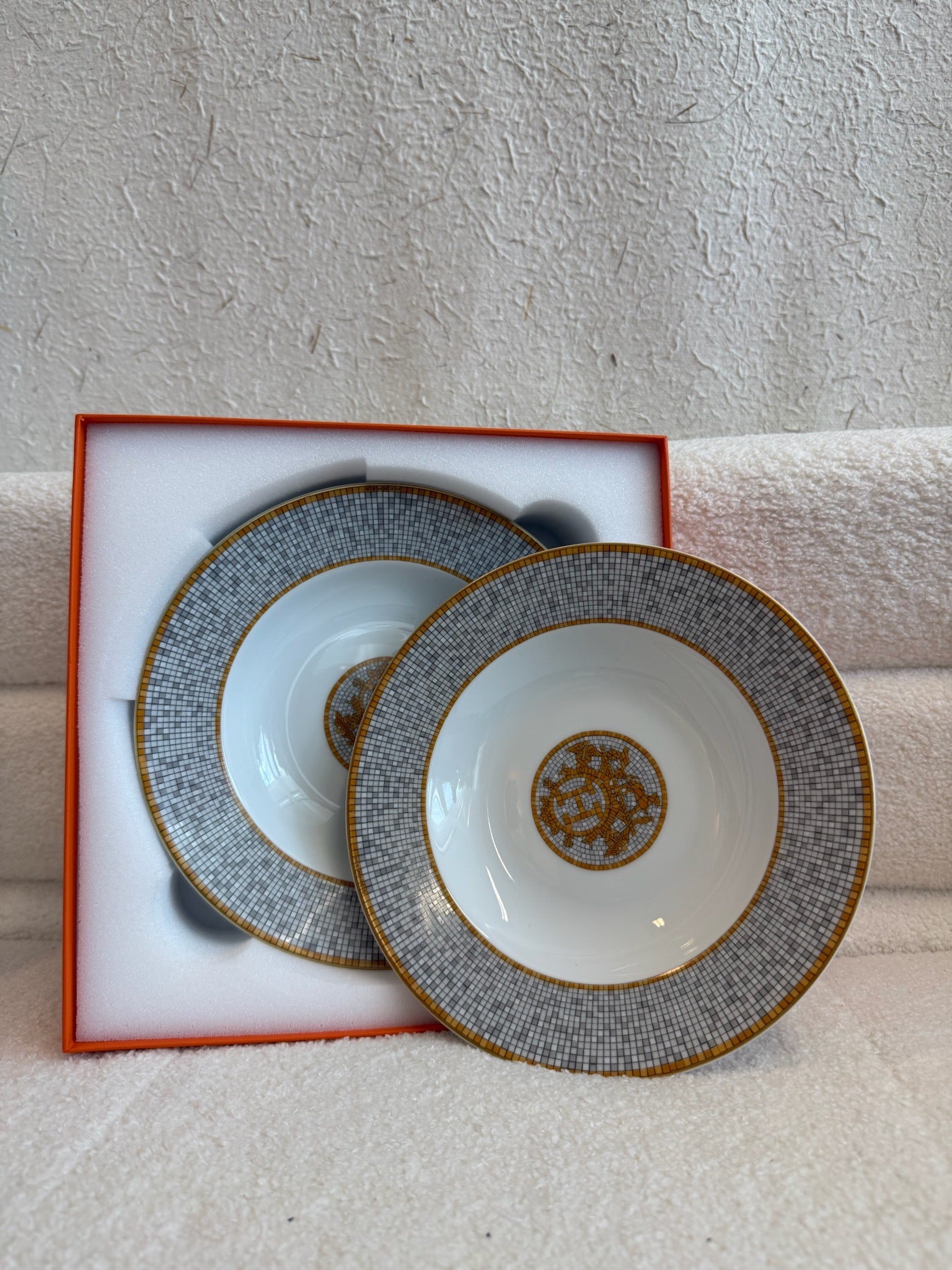Hermès Mosaique Dessert Plate Set 2 Pieces image 1