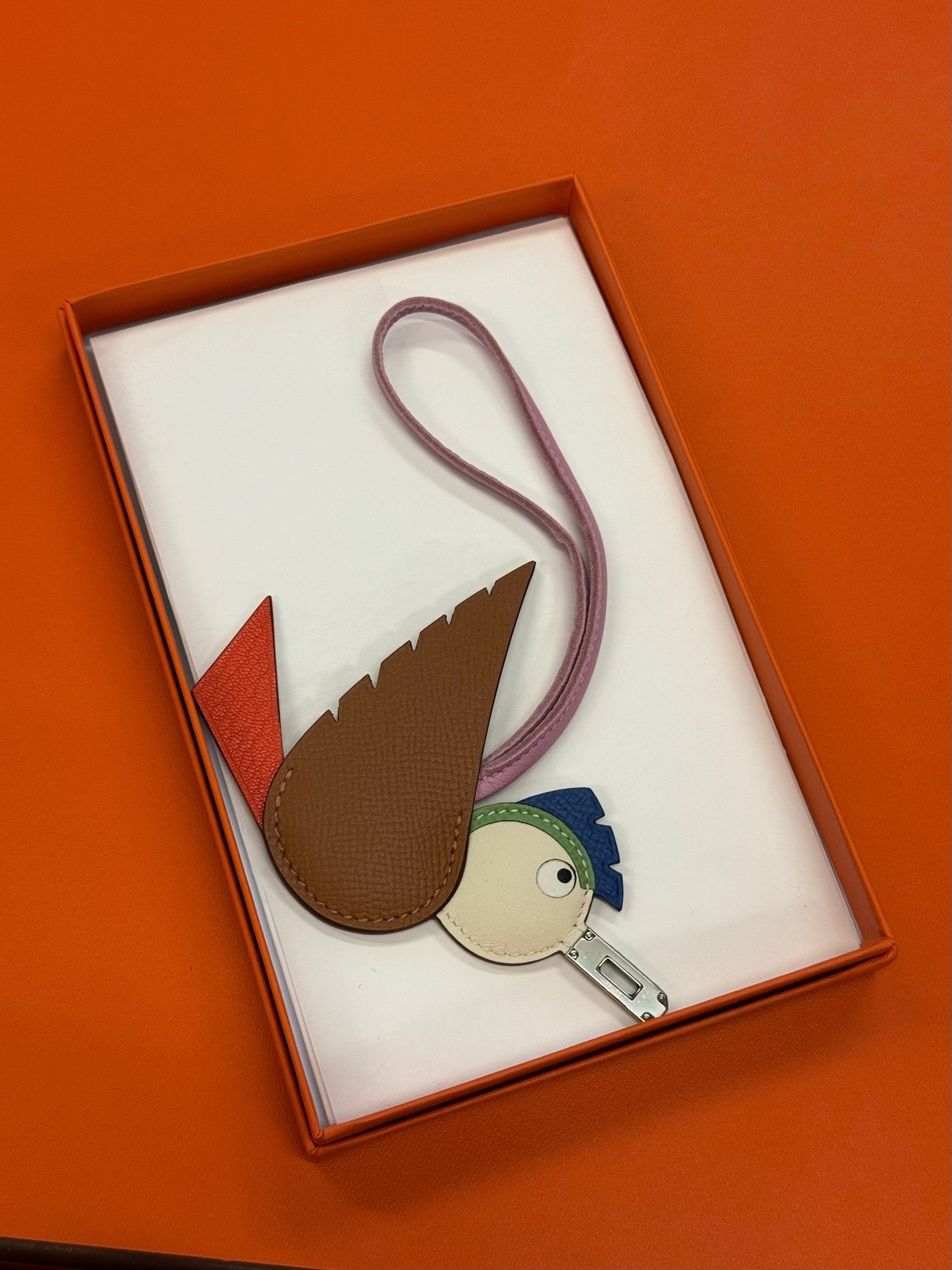 Hermès Bird Leather Bag Charm - Multicolour image 1