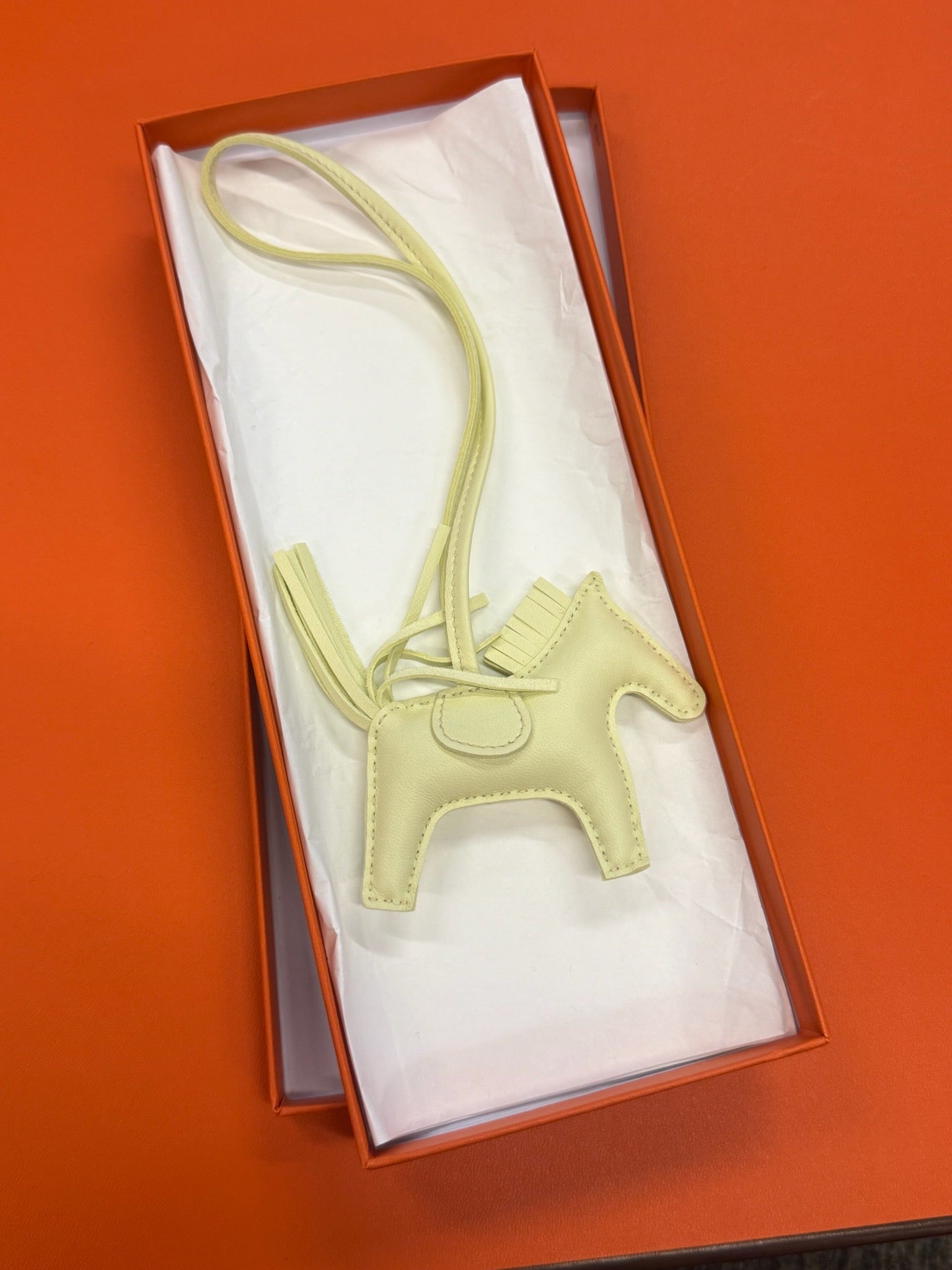 Hermès Rodeo Horse Bag Charm - Pale Yellow image 1