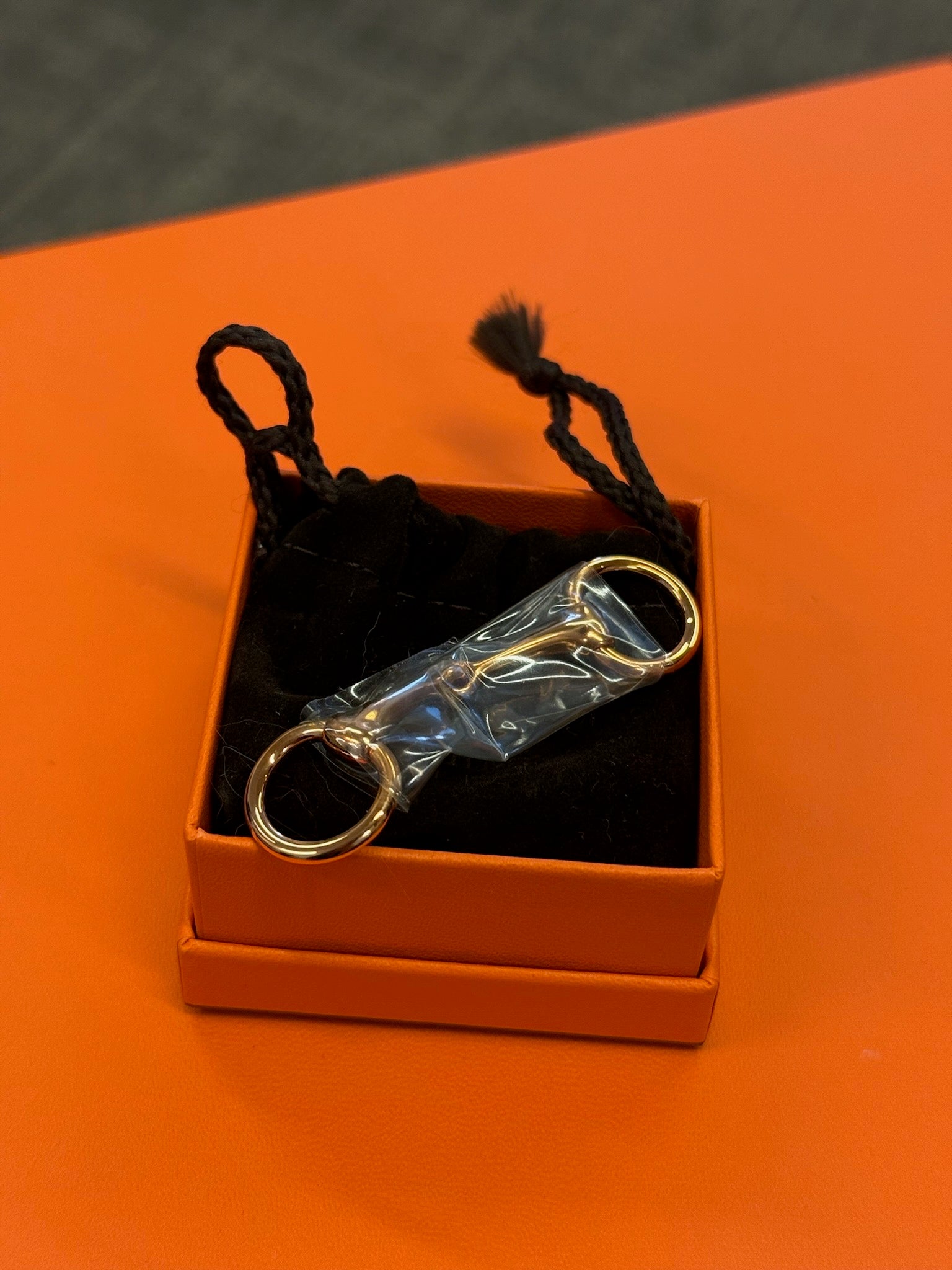 Hermès Metal Key Ring - Silver Tone image 1