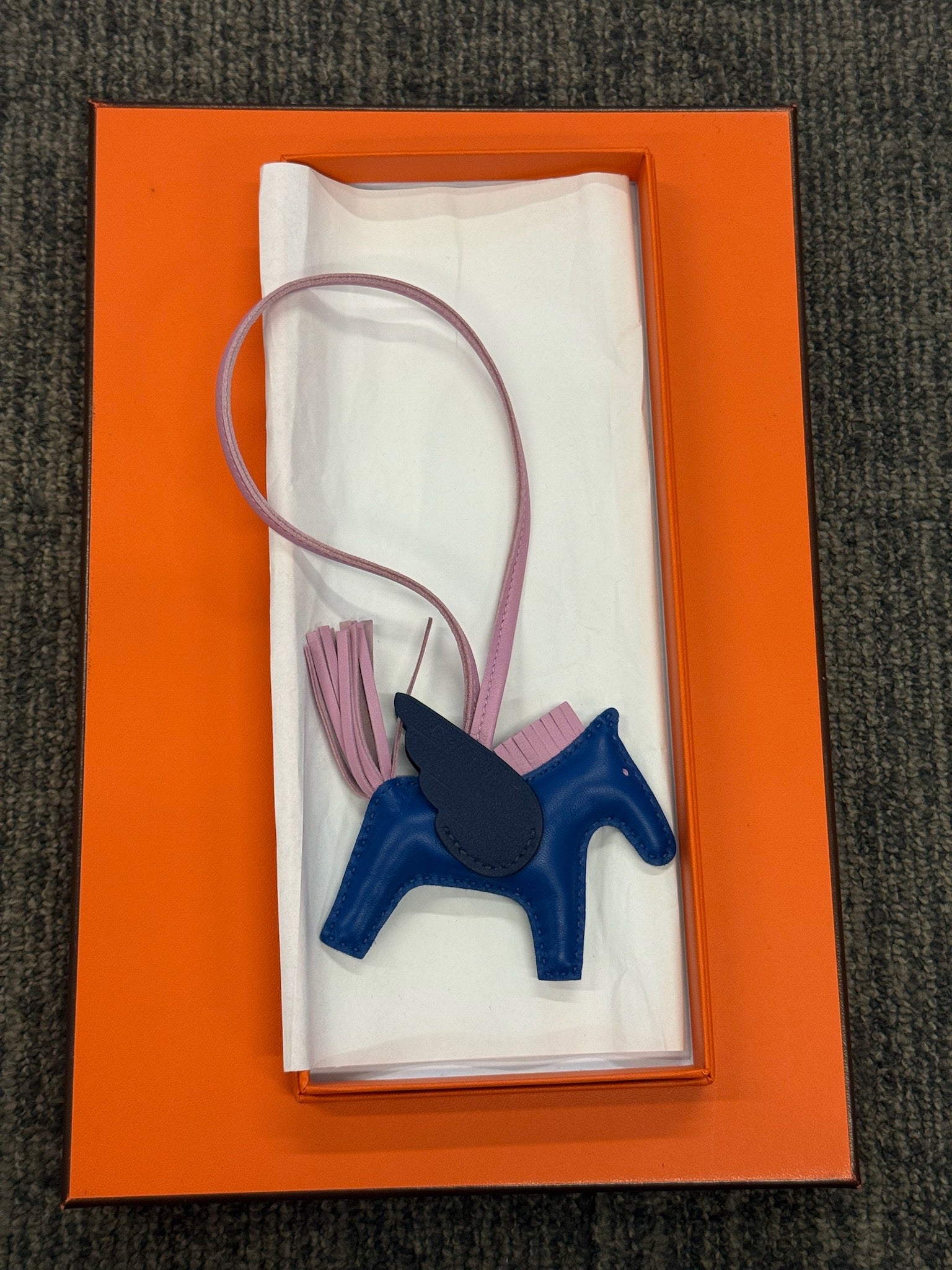 Hermès Rodeo Horse Charm - Blue / Pink image 1