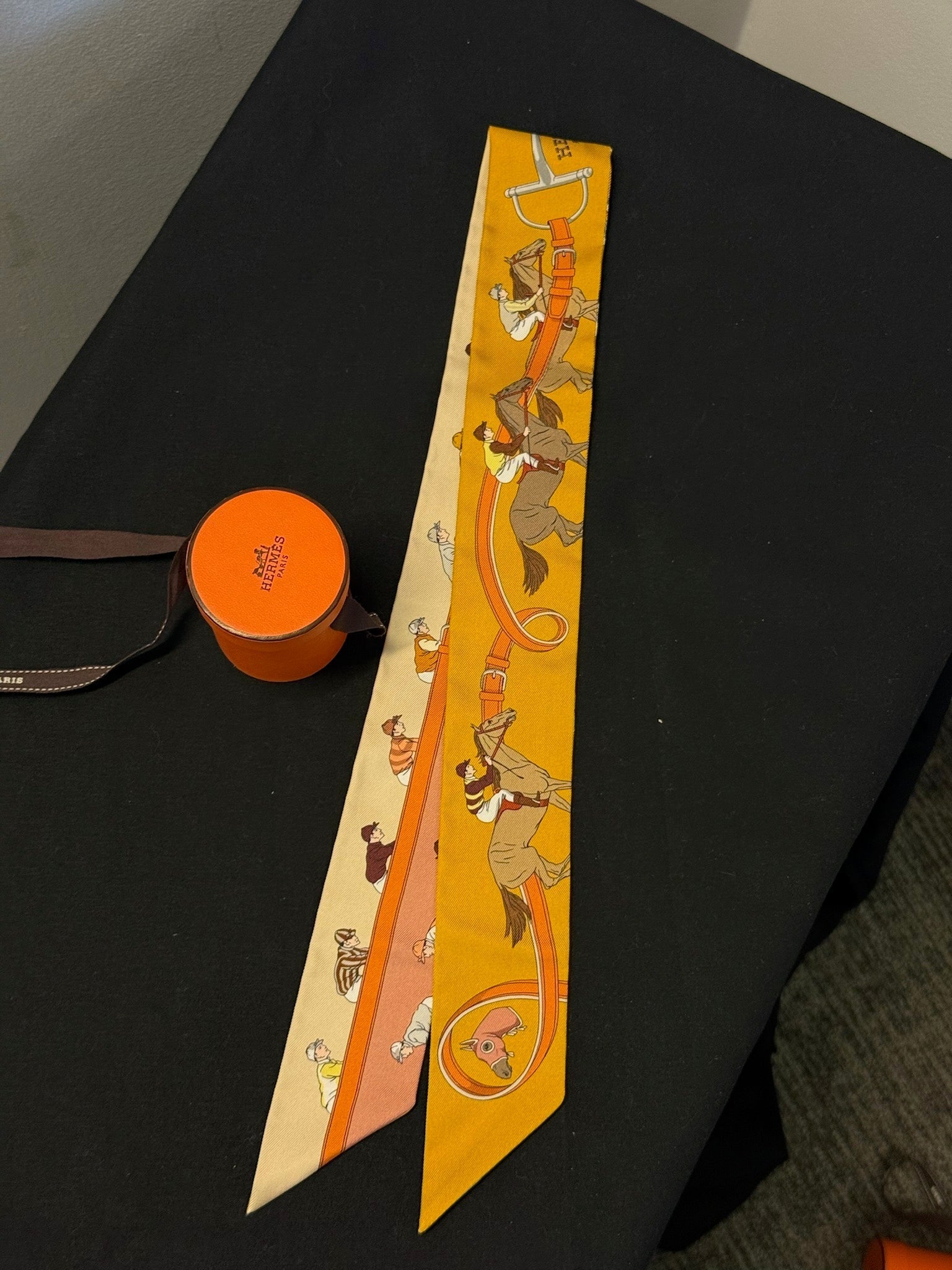 Hermès Twilly - Orange Horse Racing Print image 1