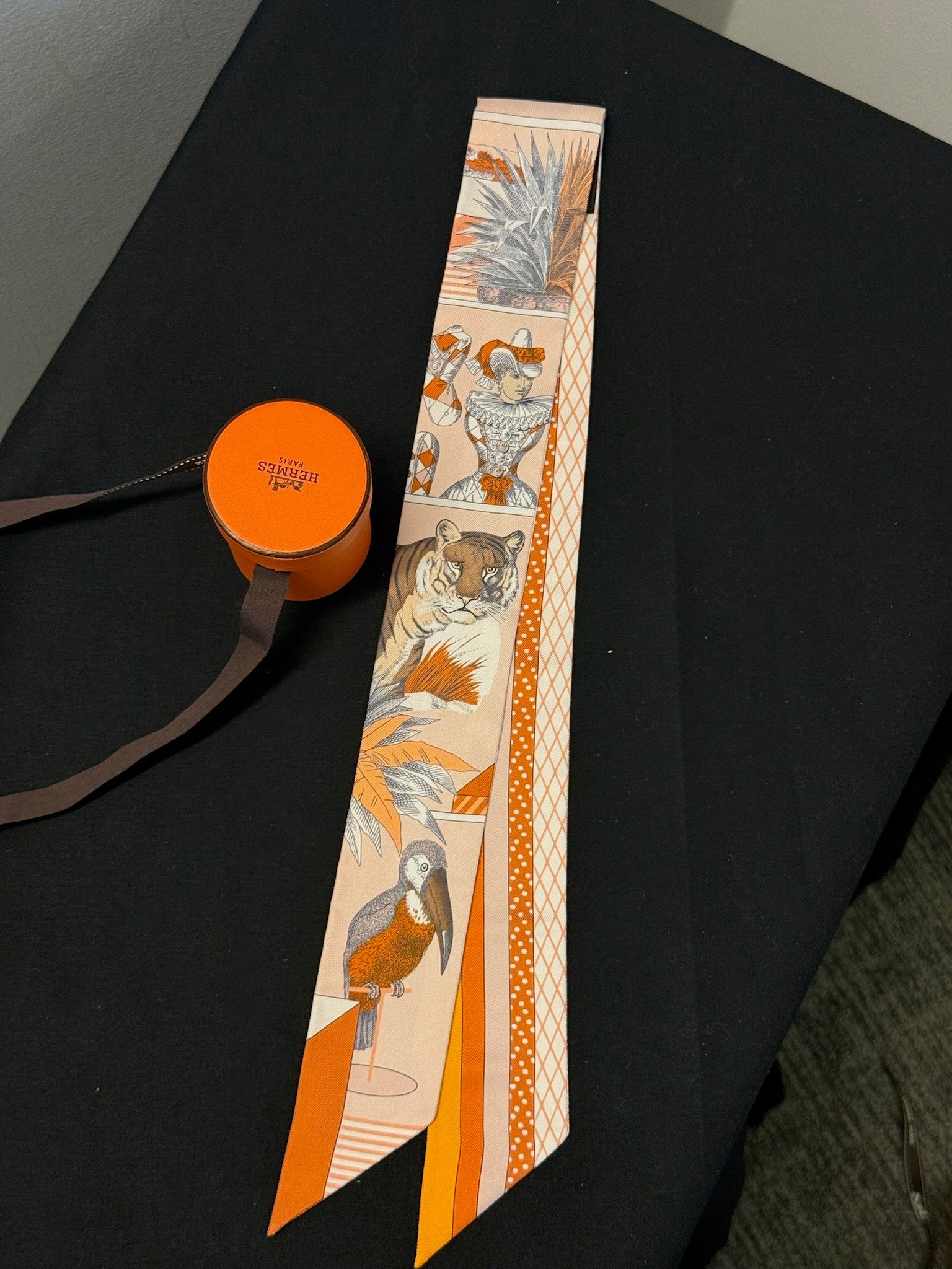 Hermès Twilly - Orange Animal Print image 1