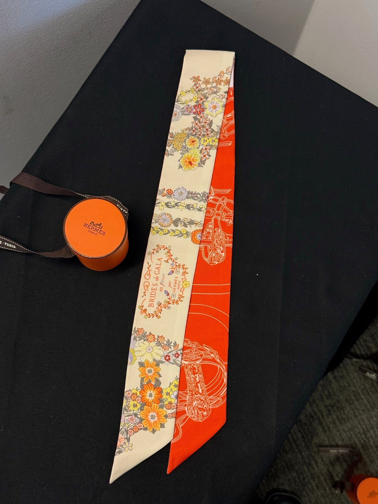 Hermès Brides de Gala Twilly - Ivory & Orange image 1