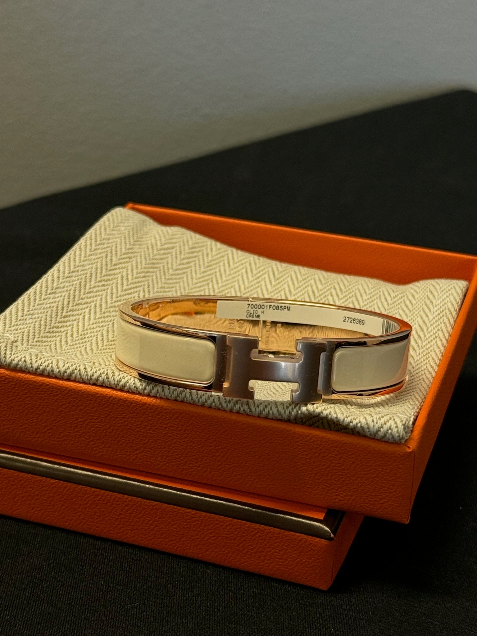 Hermès Clic H Bracelet - Cream image 1