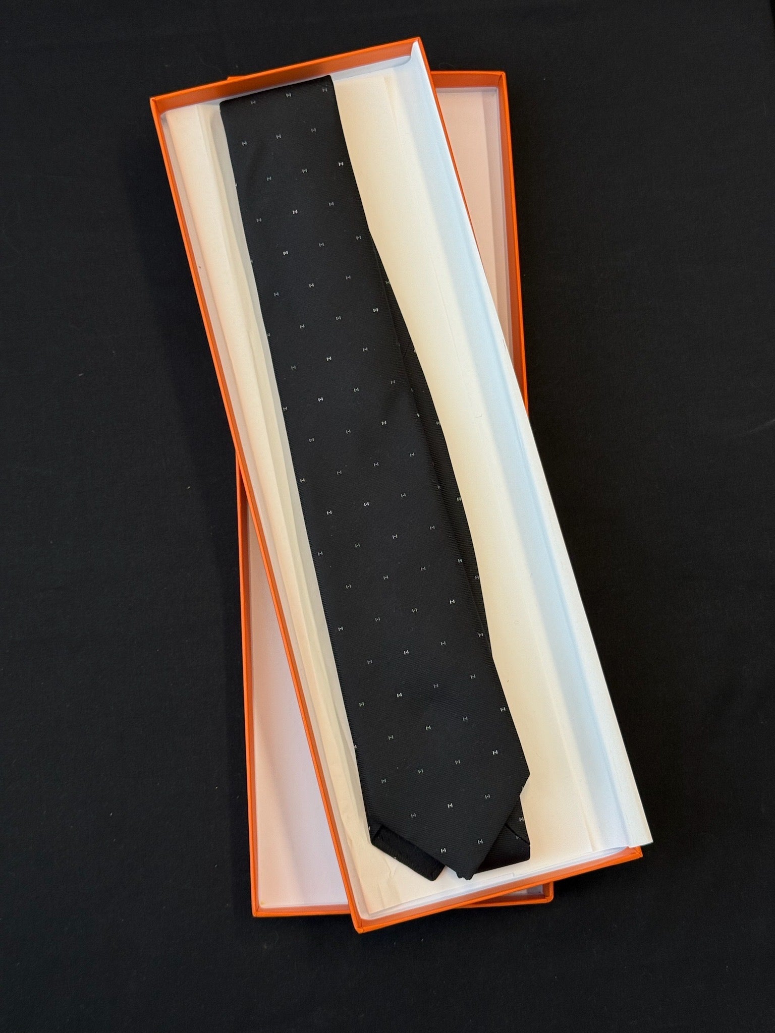 Hermès Silk Tie - Black image 1