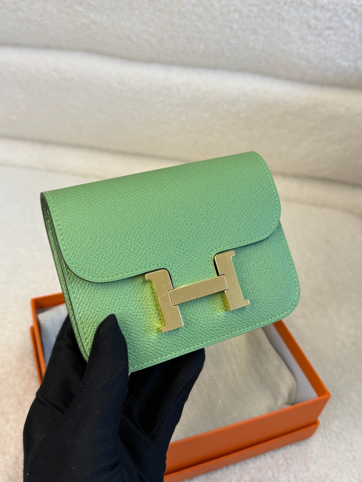 Hermès Constance Compact Wallet - Green image 1