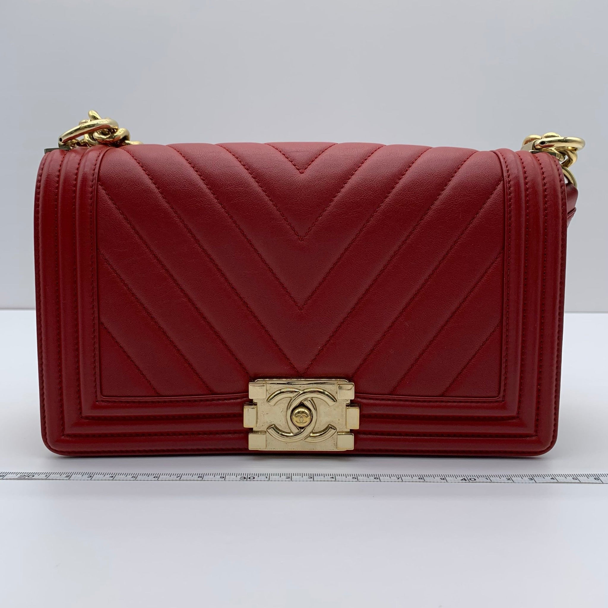Chanel Boy Medium Flap Bag Red image 1