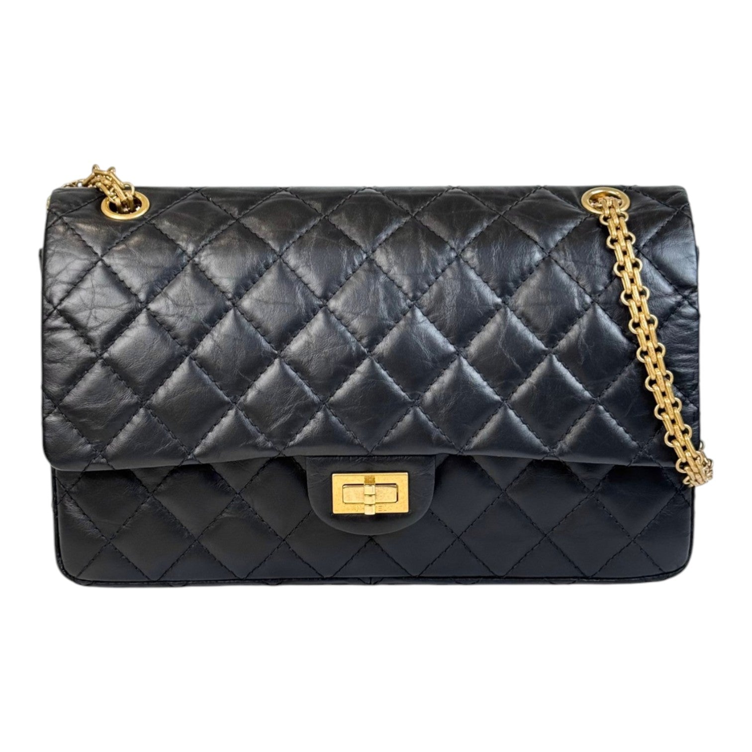 Chanel Medium Reissue 2.55 Black Bag with Gold Hardware