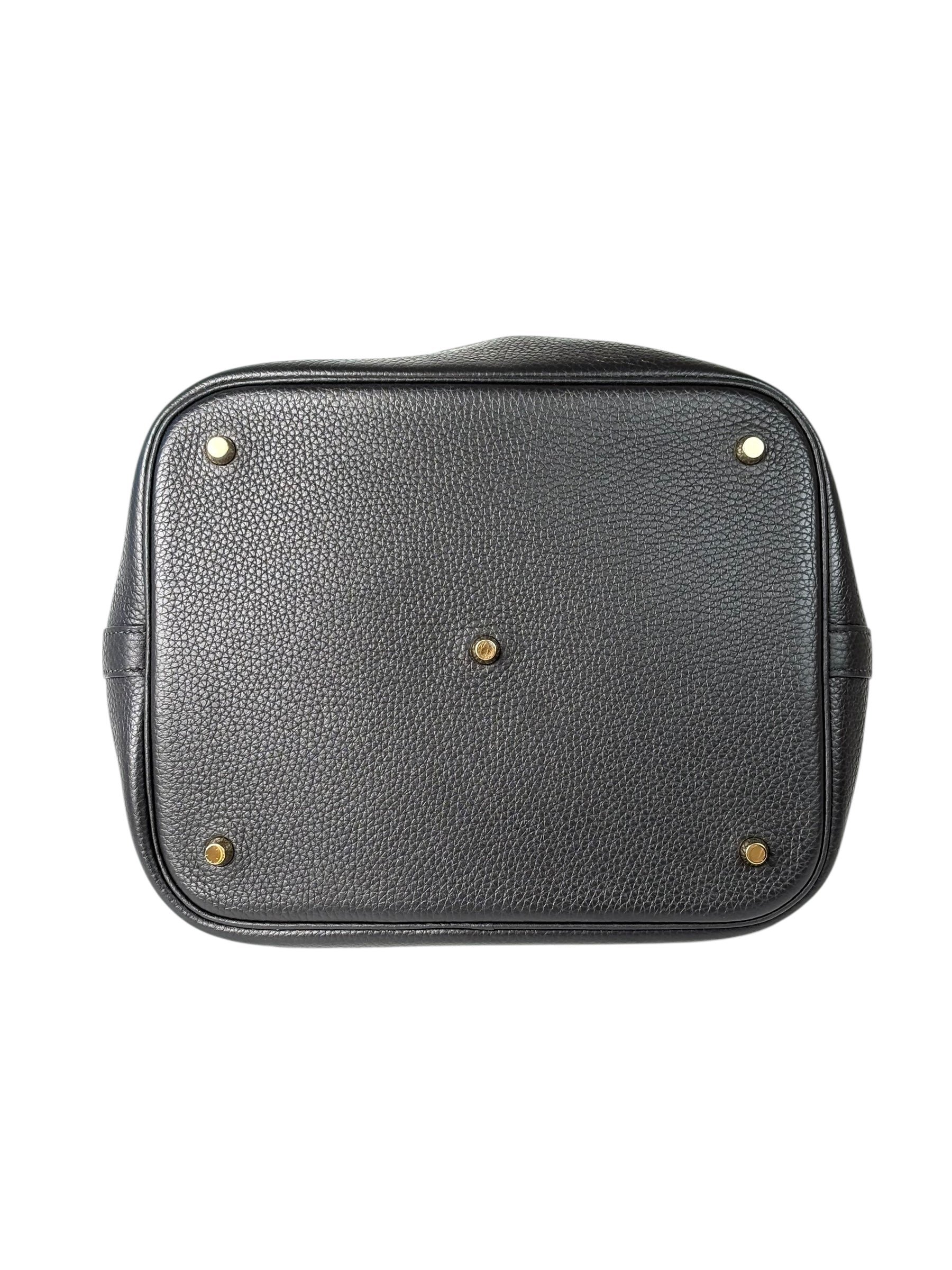 Hermes Picotin 26 Black TC with GHW