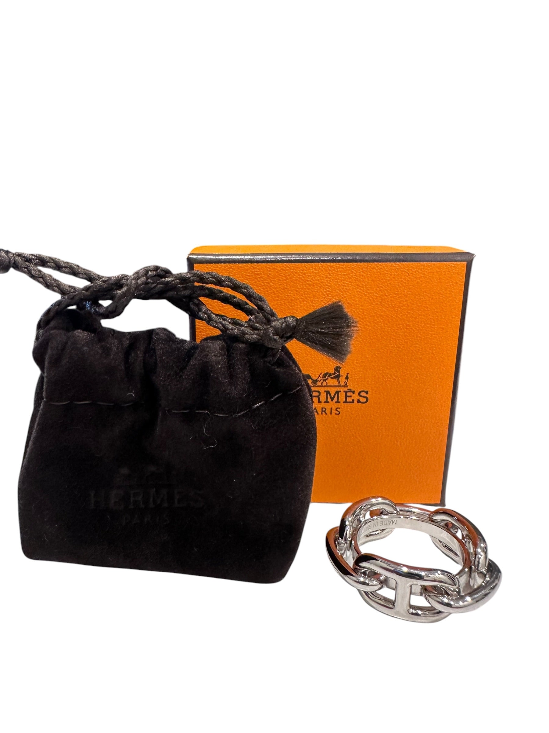 Hermes Regate Scarf Ring - Palladium - Giftable