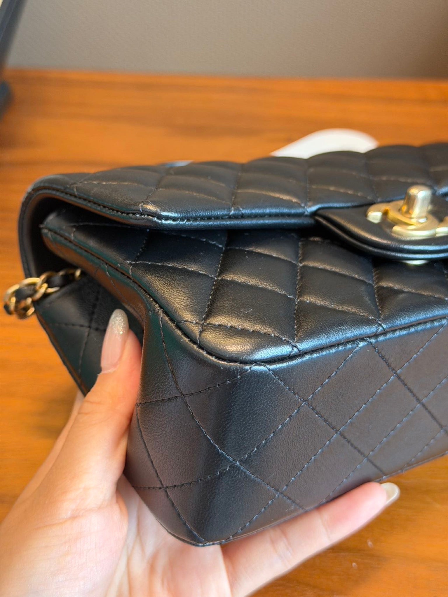 Chanel Top Handle Mini Flap Bag Black image 2
