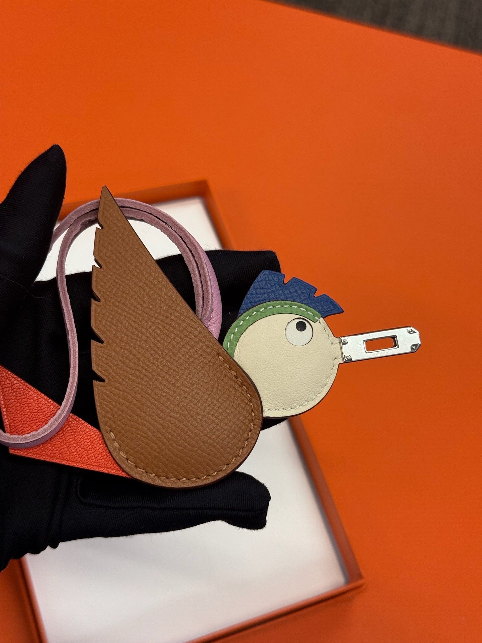 Hermès Bird Leather Bag Charm - Multicolour image 2