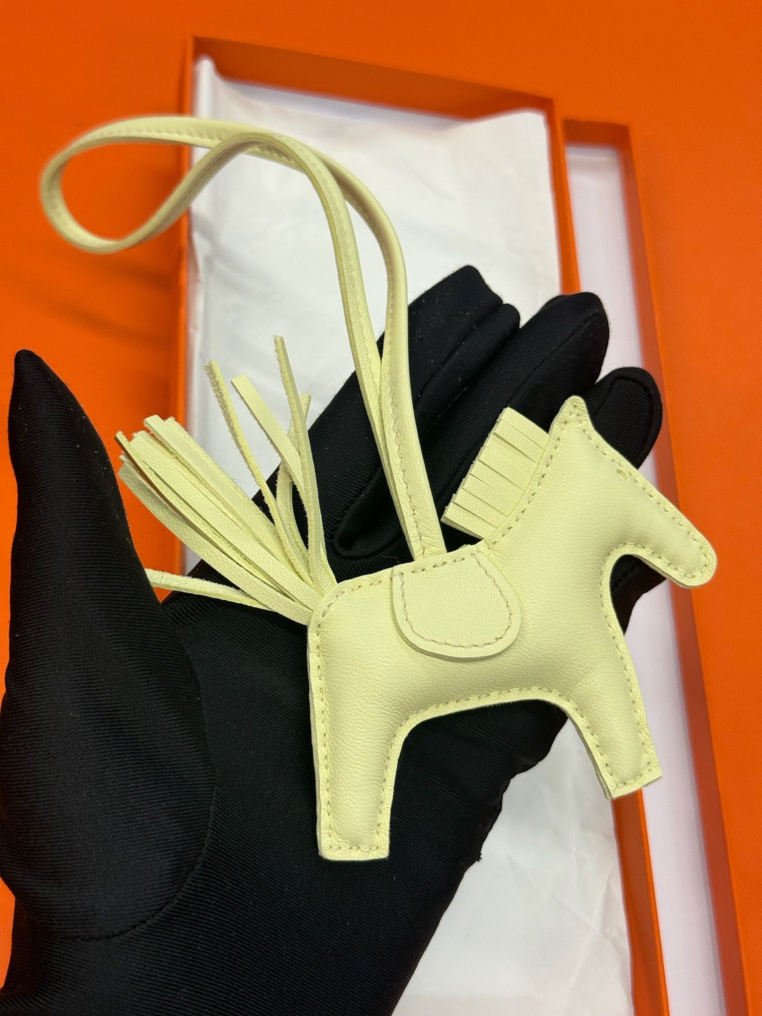Hermès Rodeo Horse Bag Charm - Pale Yellow image 2