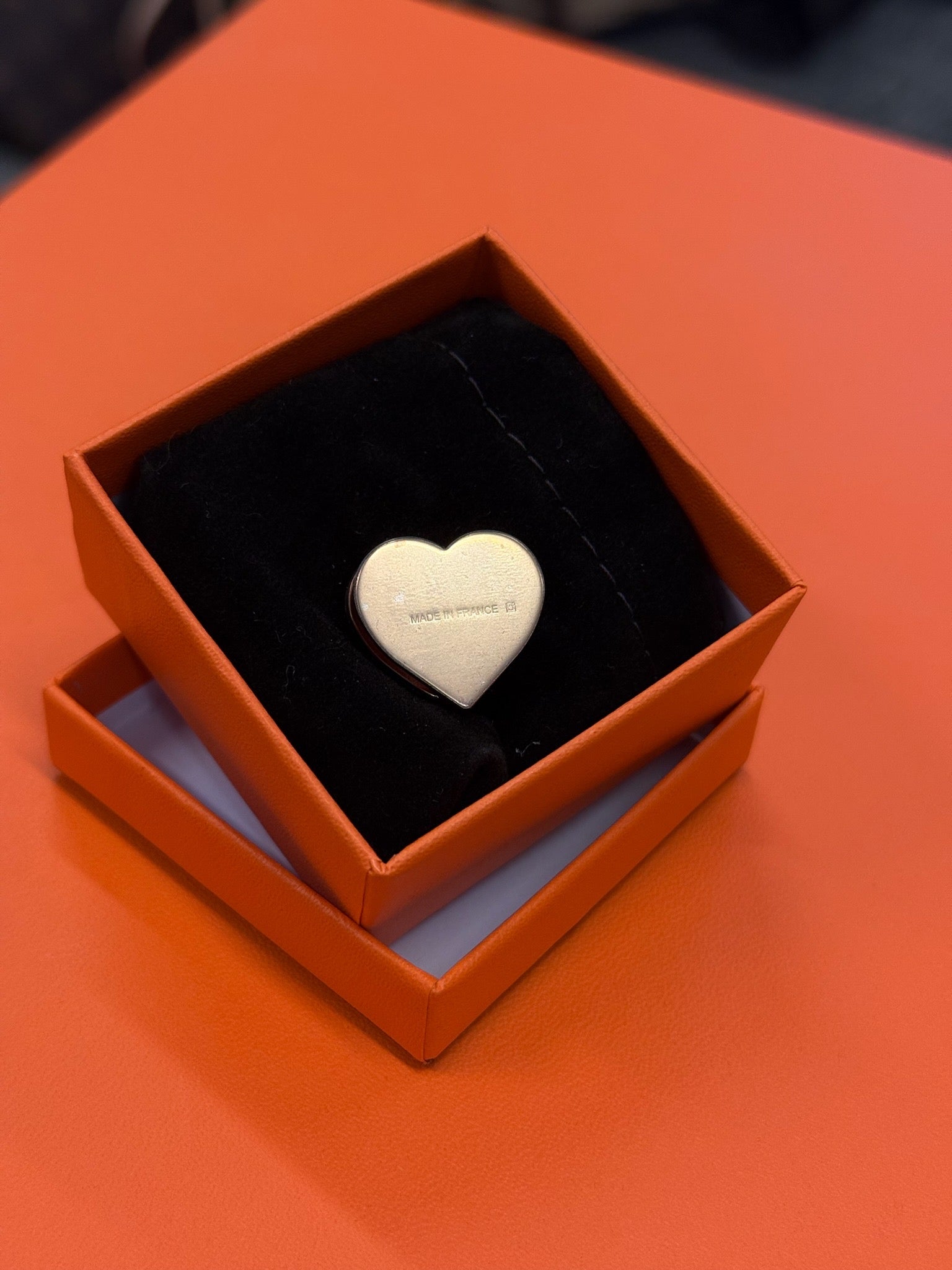 Hermès Heart-Shaped Accessory - Silver Tone image 2