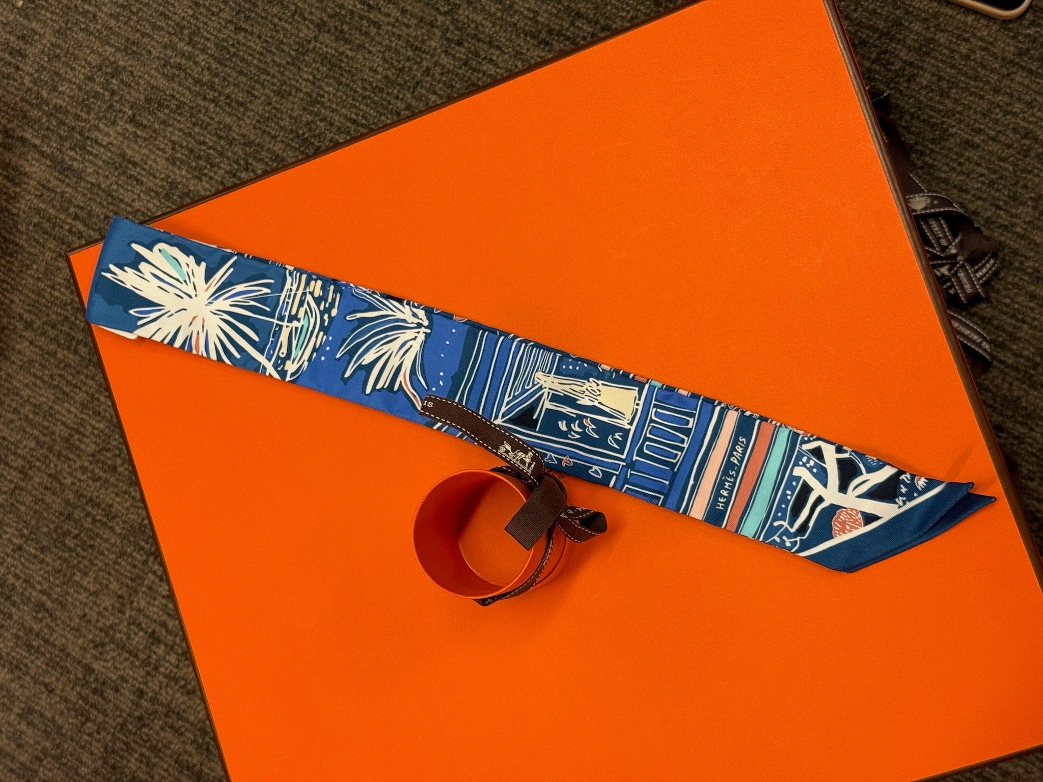 Hermès Twilly - Blue Multicolour Graphic Print image 2