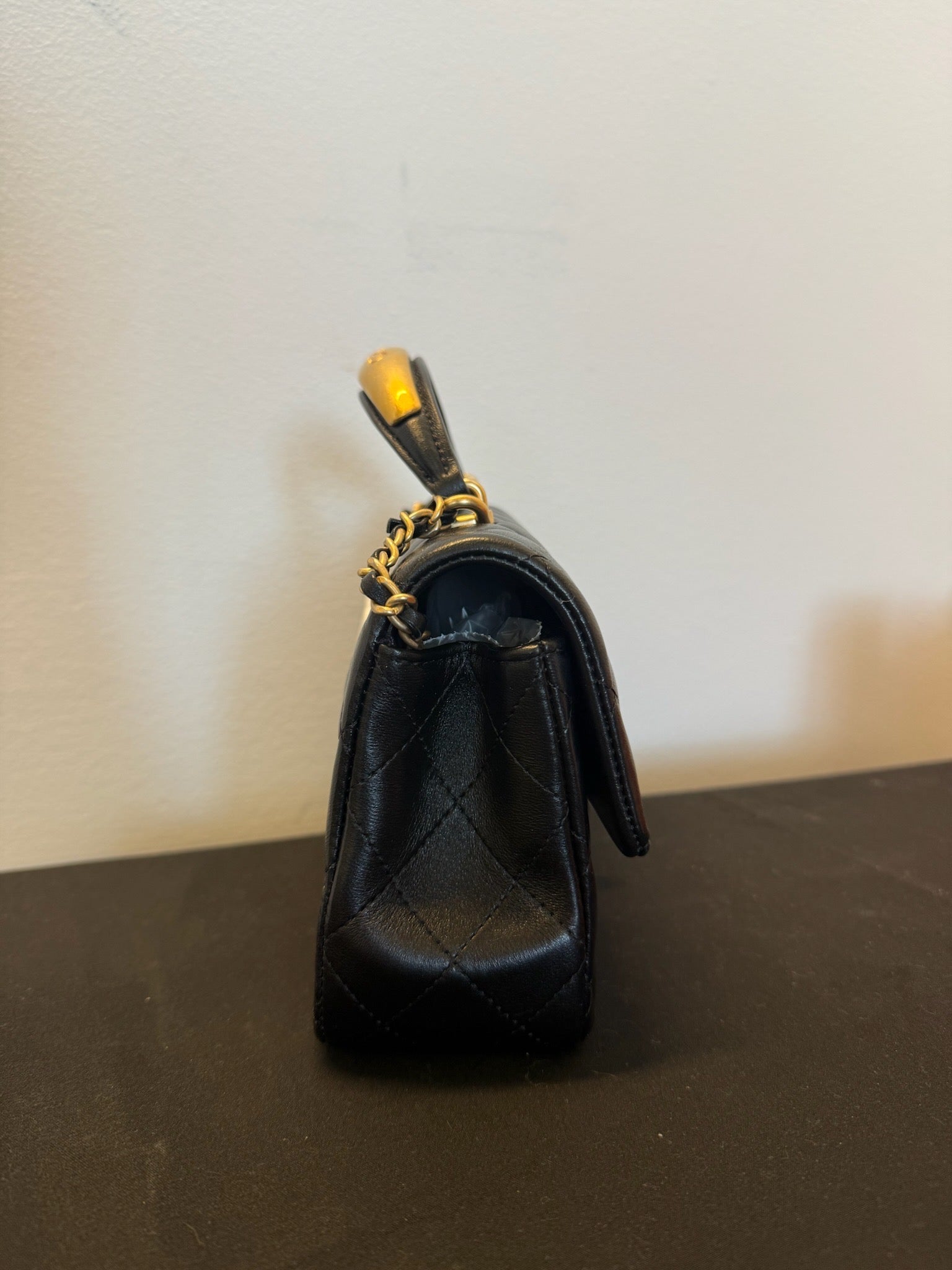 Chanel Mini Top Handle Flap Bag - Black image 2