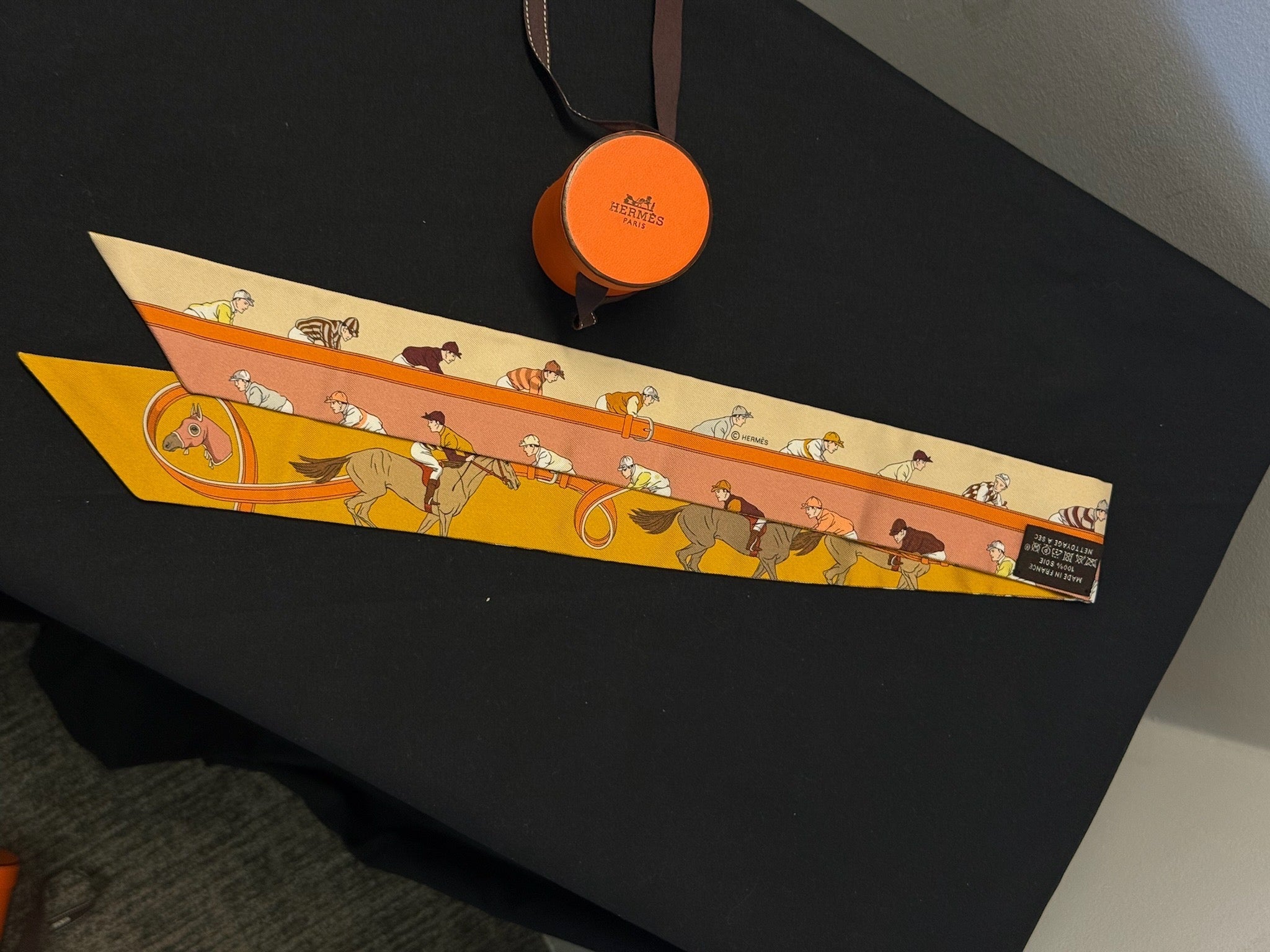 Hermès Twilly - Orange Horse Racing Print image 2