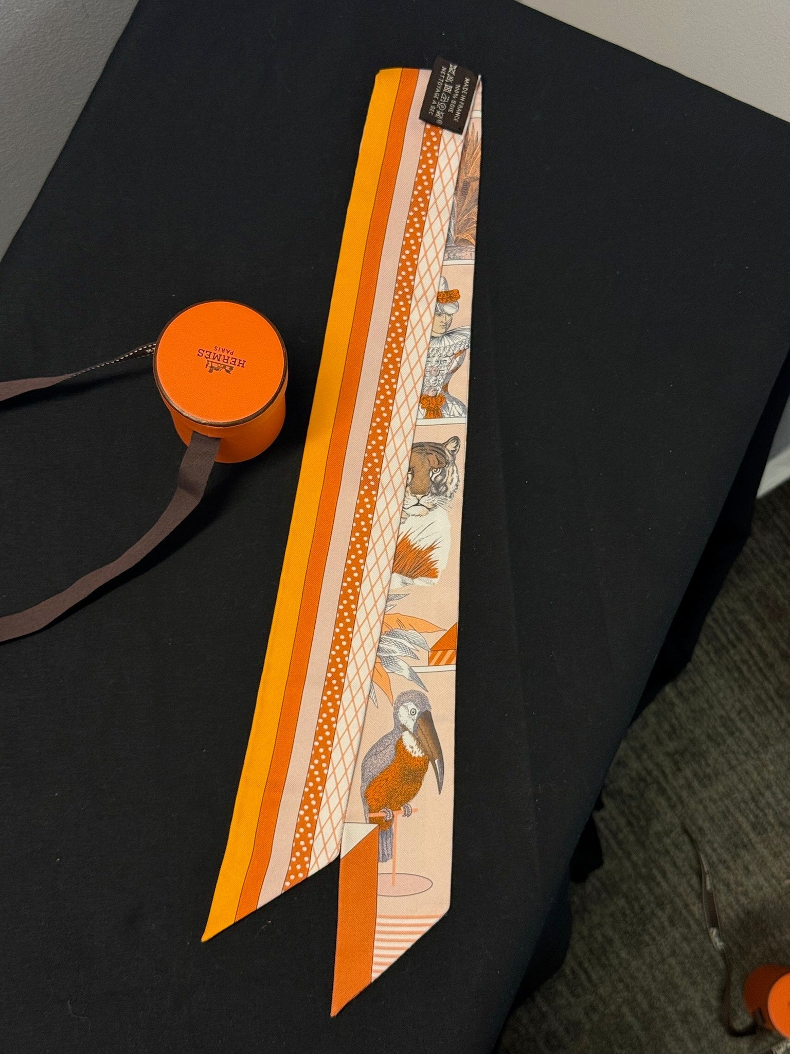 Hermès Twilly - Orange Animal Print image 2