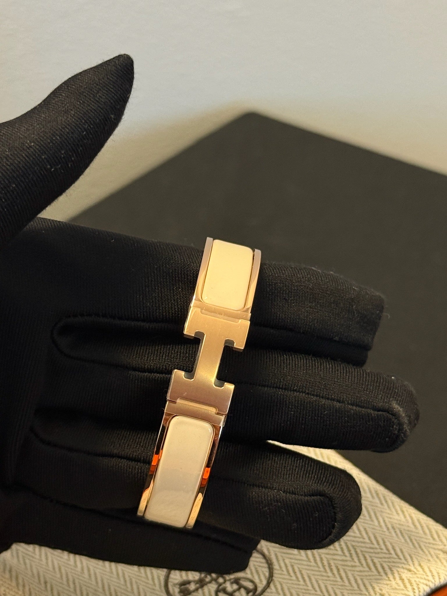 Hermès Clic H Bracelet - Cream image 2